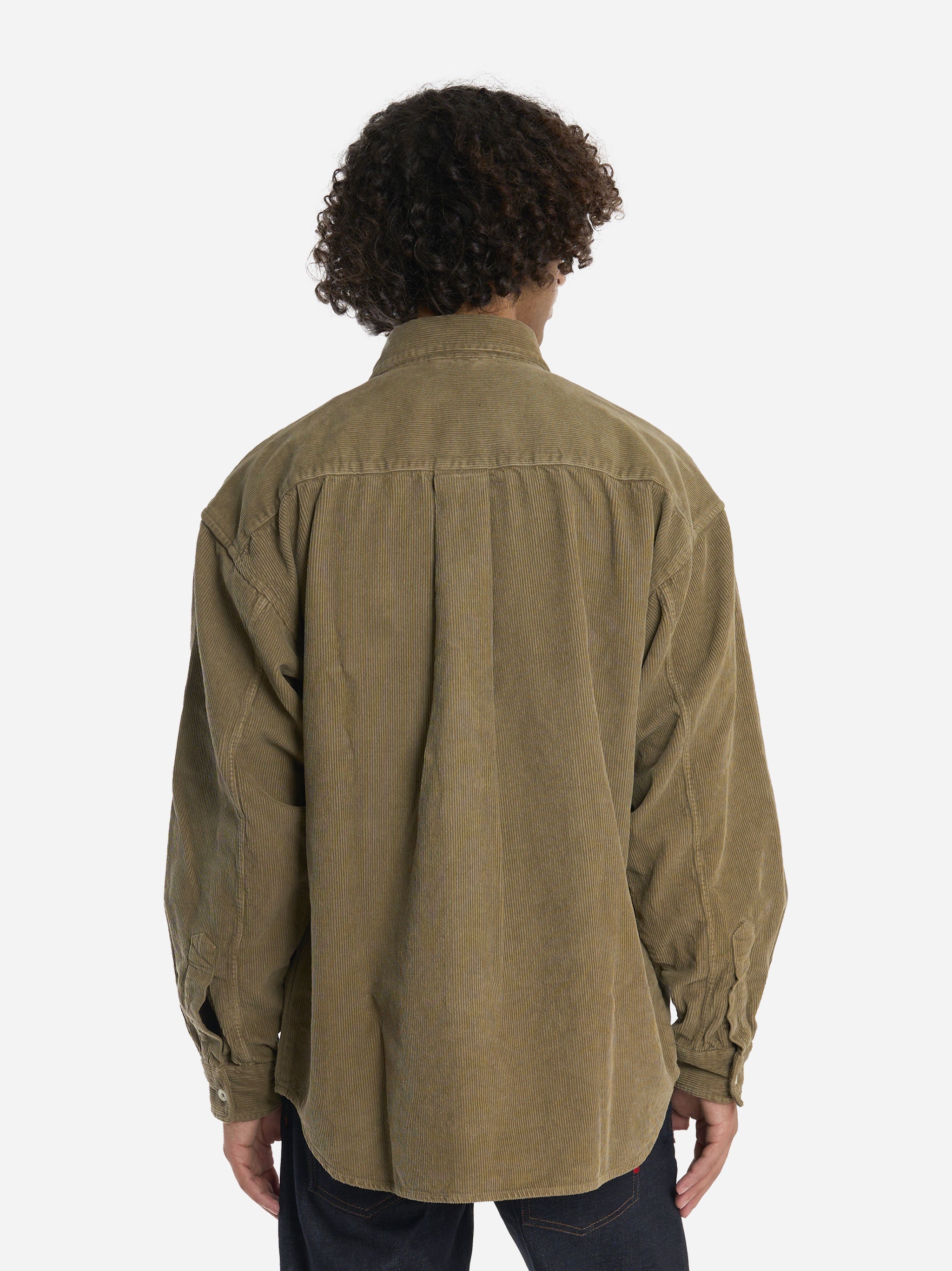 Camicia loose fit in velluto verde