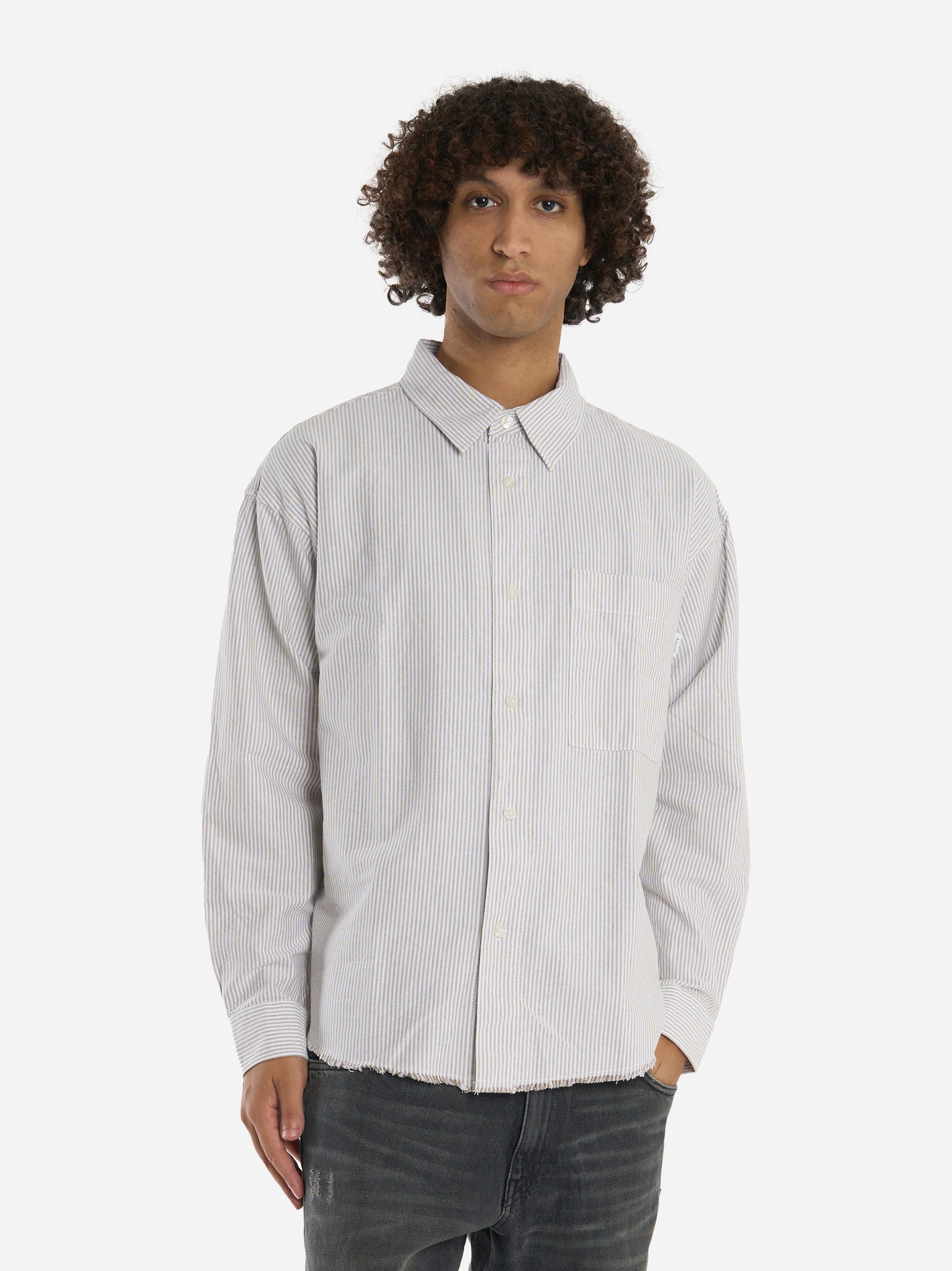 Camicia loose fit in oxford Bianco