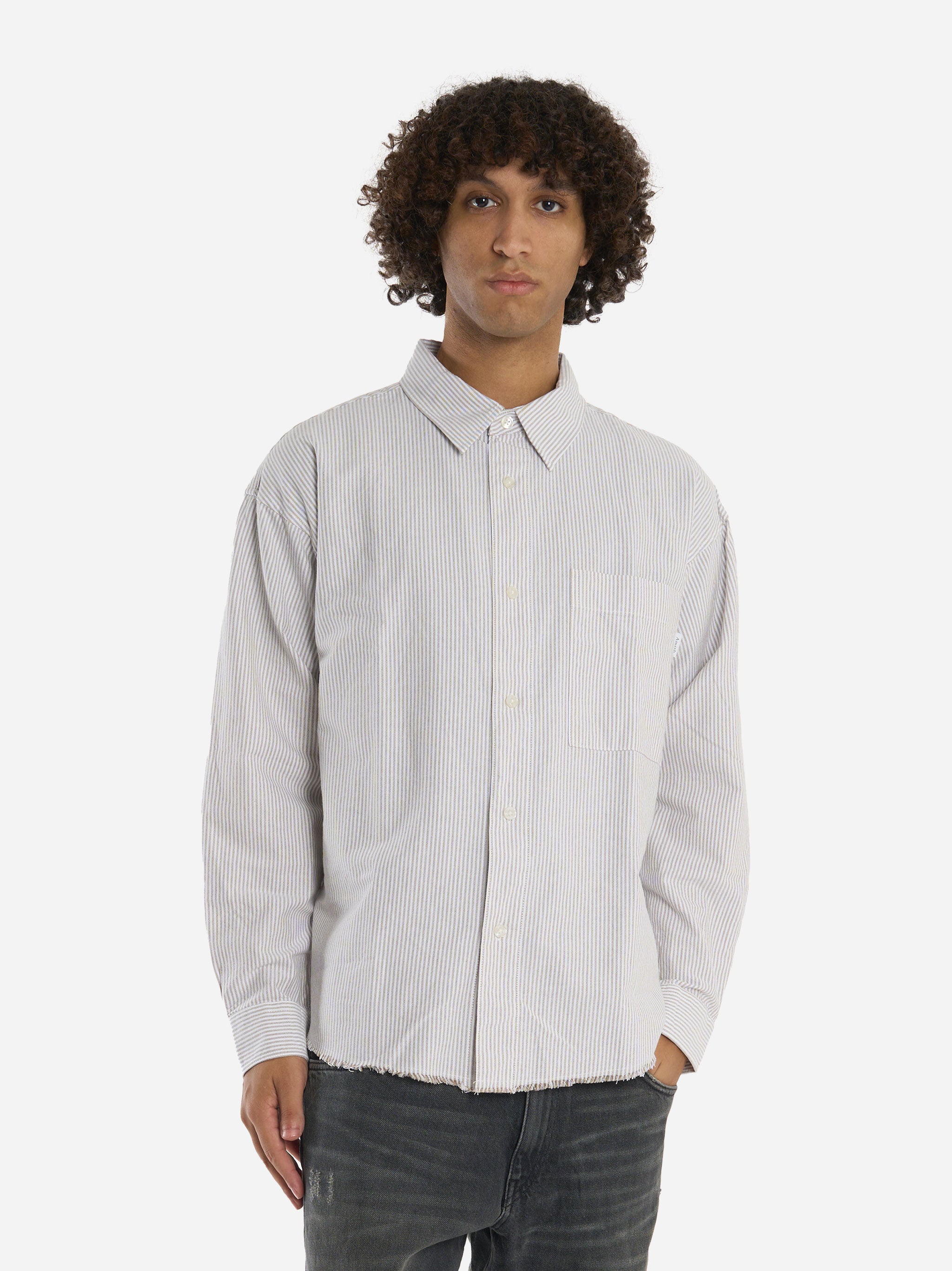 Camicia loose fit in oxford Bianco