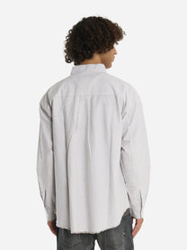 Camicia loose fit in oxford Bianco