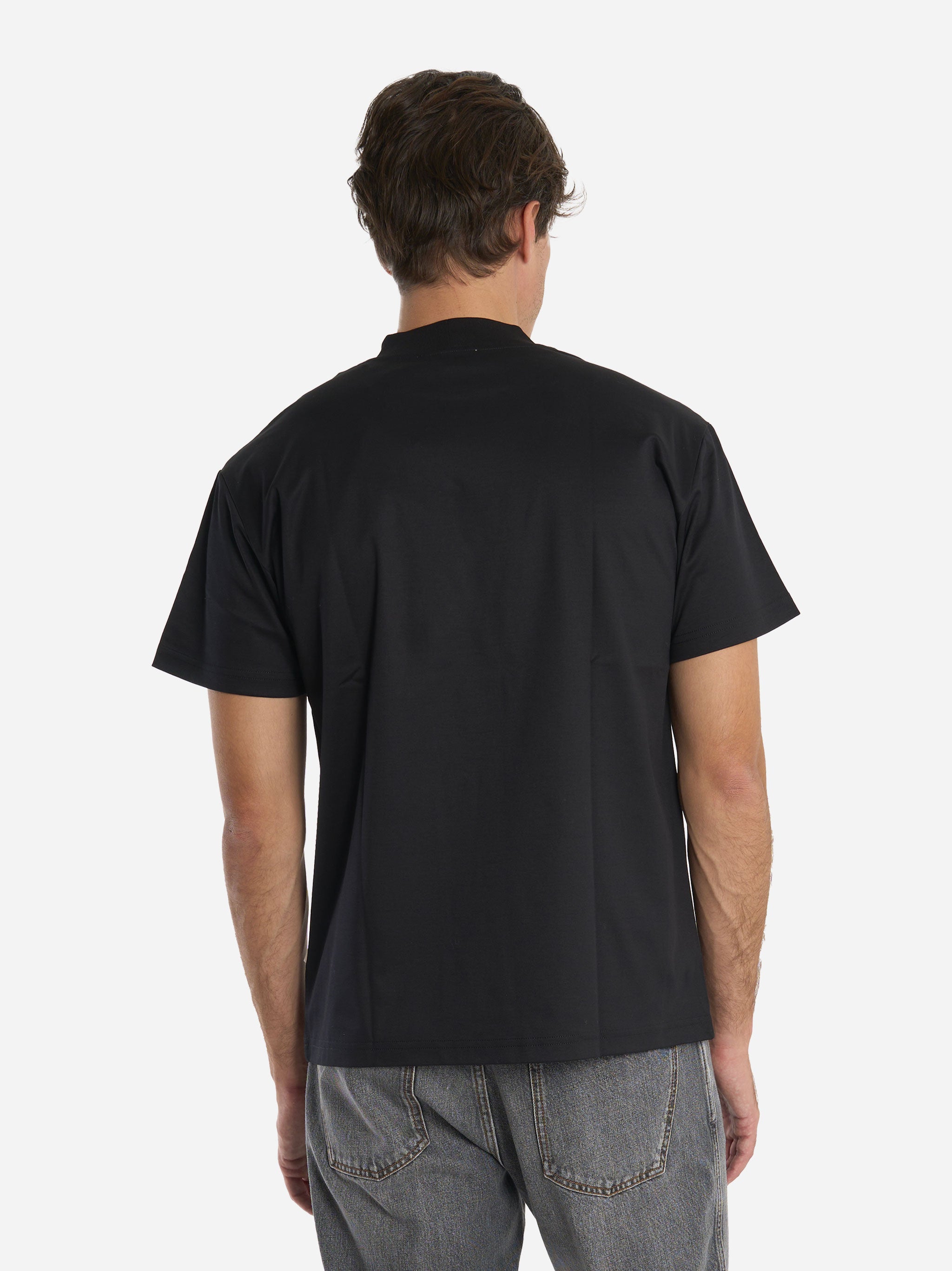 T-shirt manica corta in luxury cotton nera