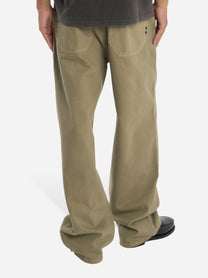 Pantalone loose fit in bull denim verde