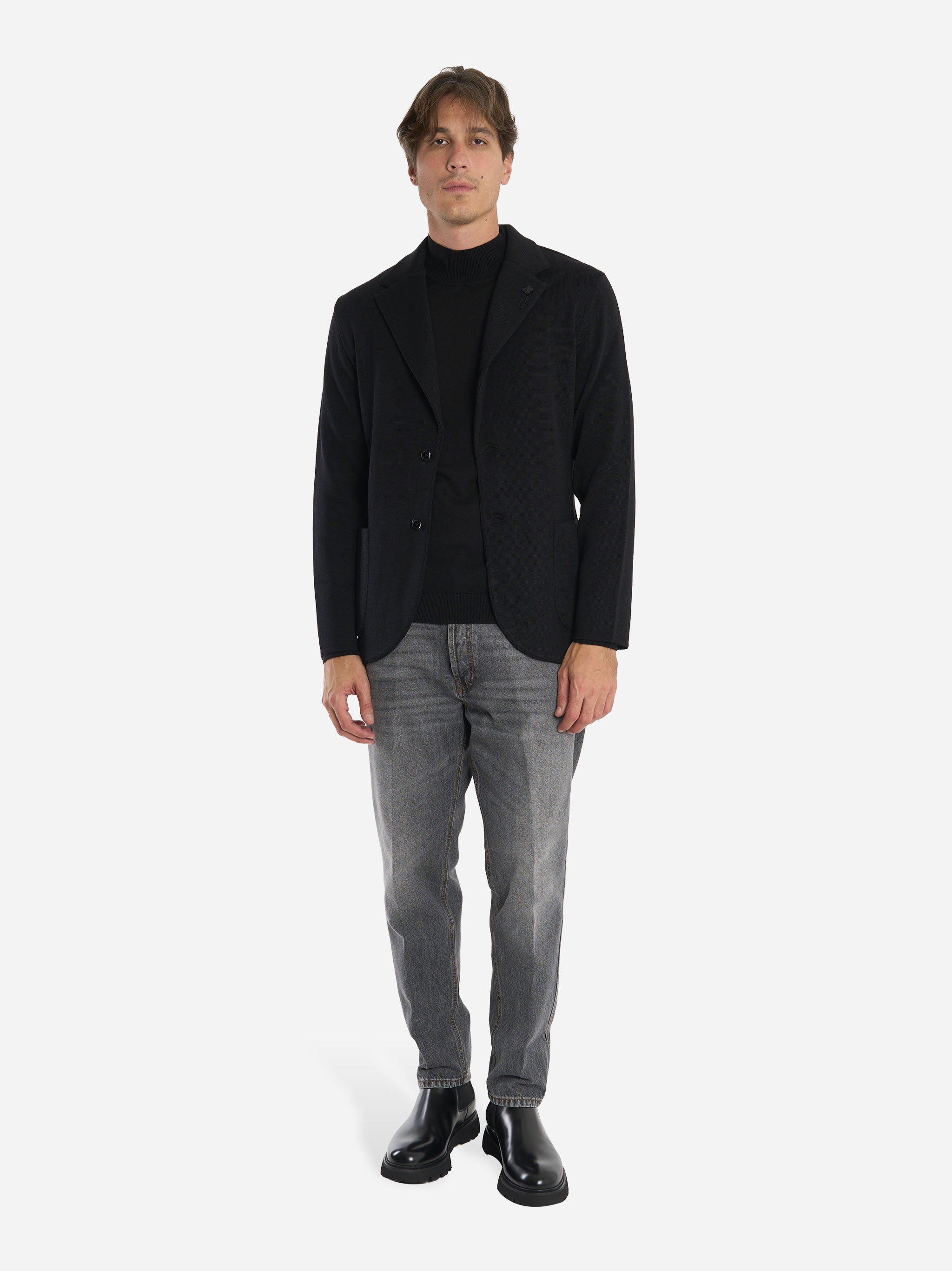 Blazer in maglia nero
