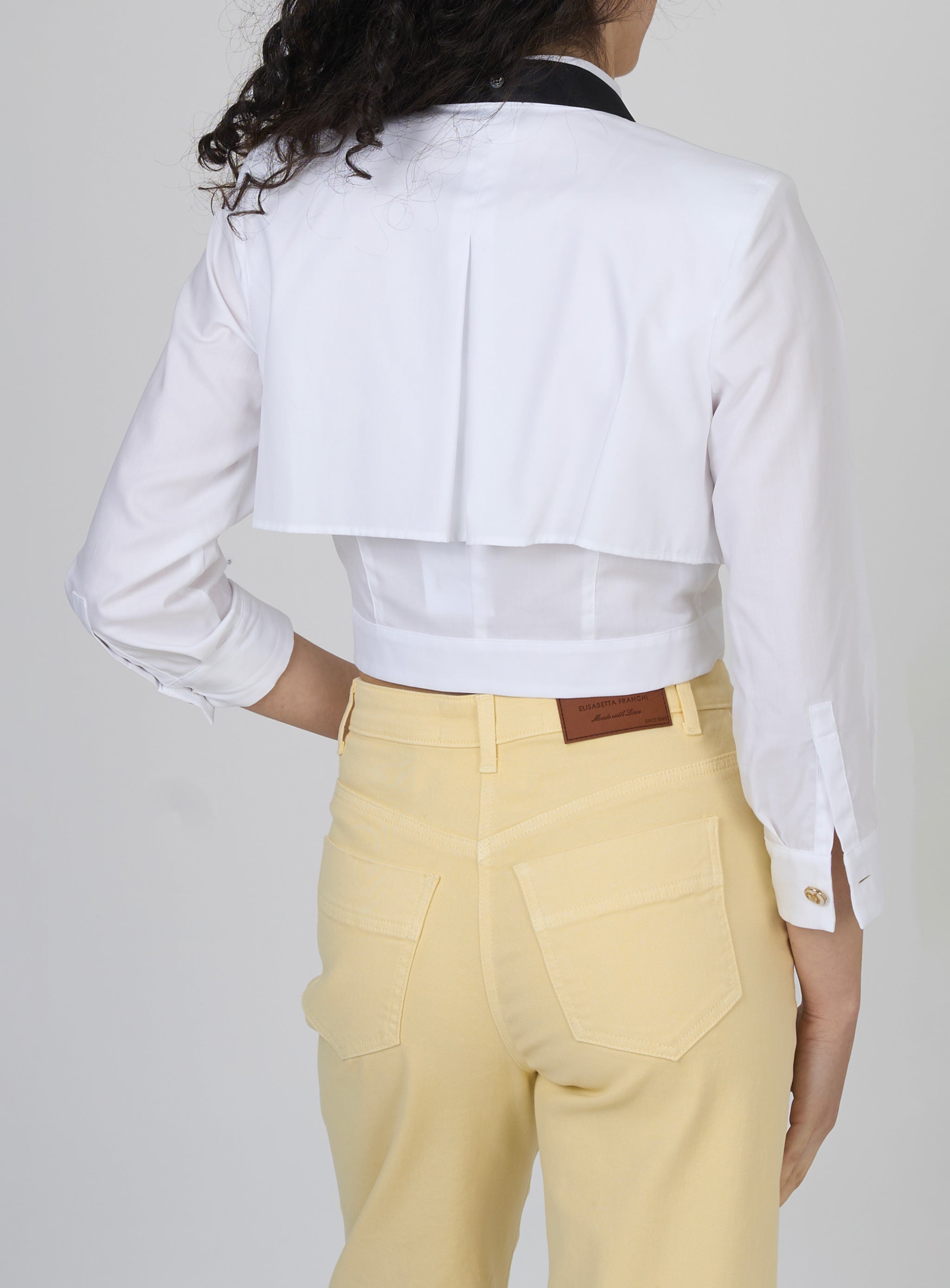 Camicia in popeline con cravattino Bianco