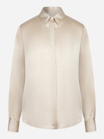 Camicia Chisone in seta stretch beige