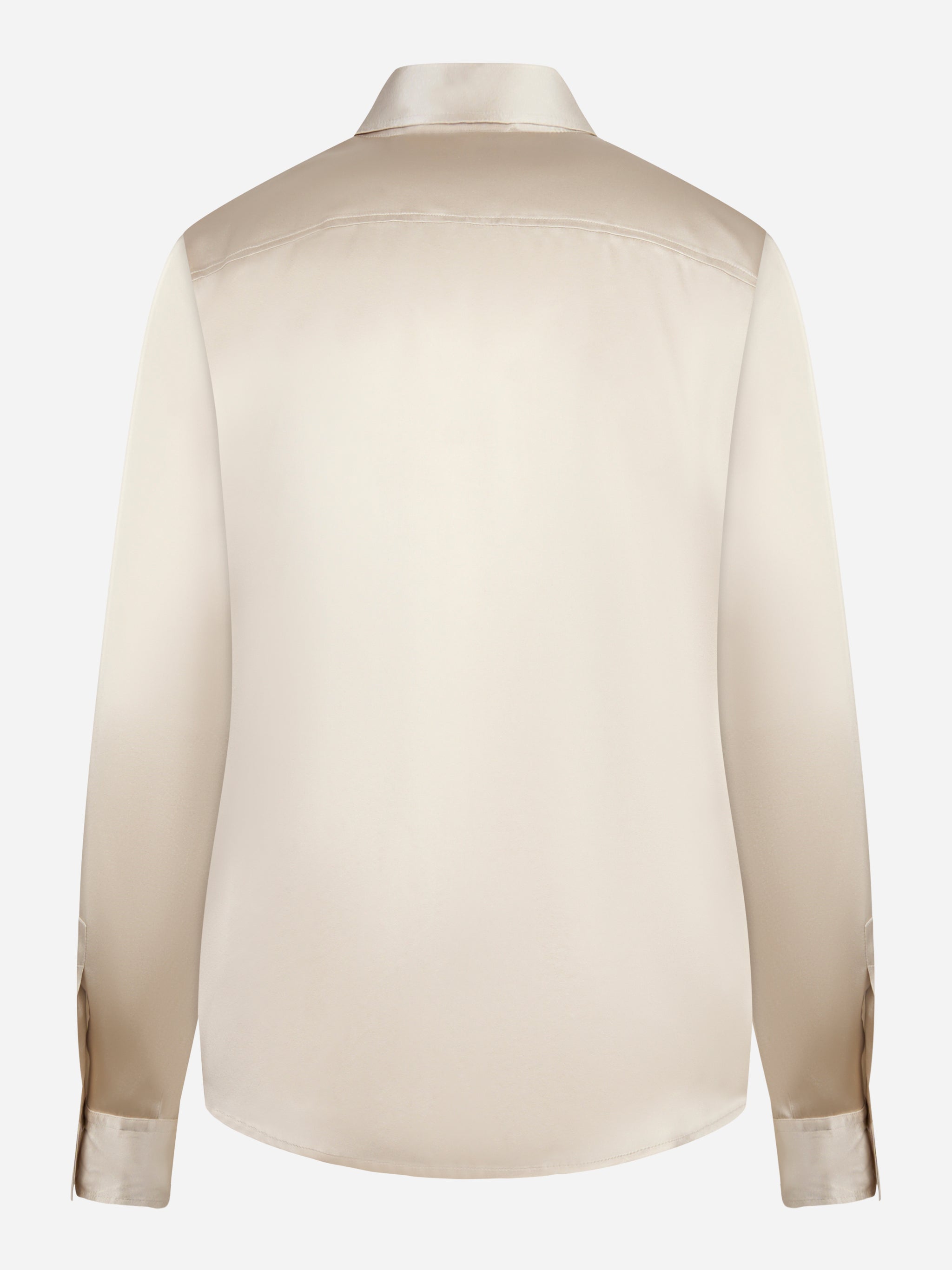 Camicia Chisone in seta stretch beige