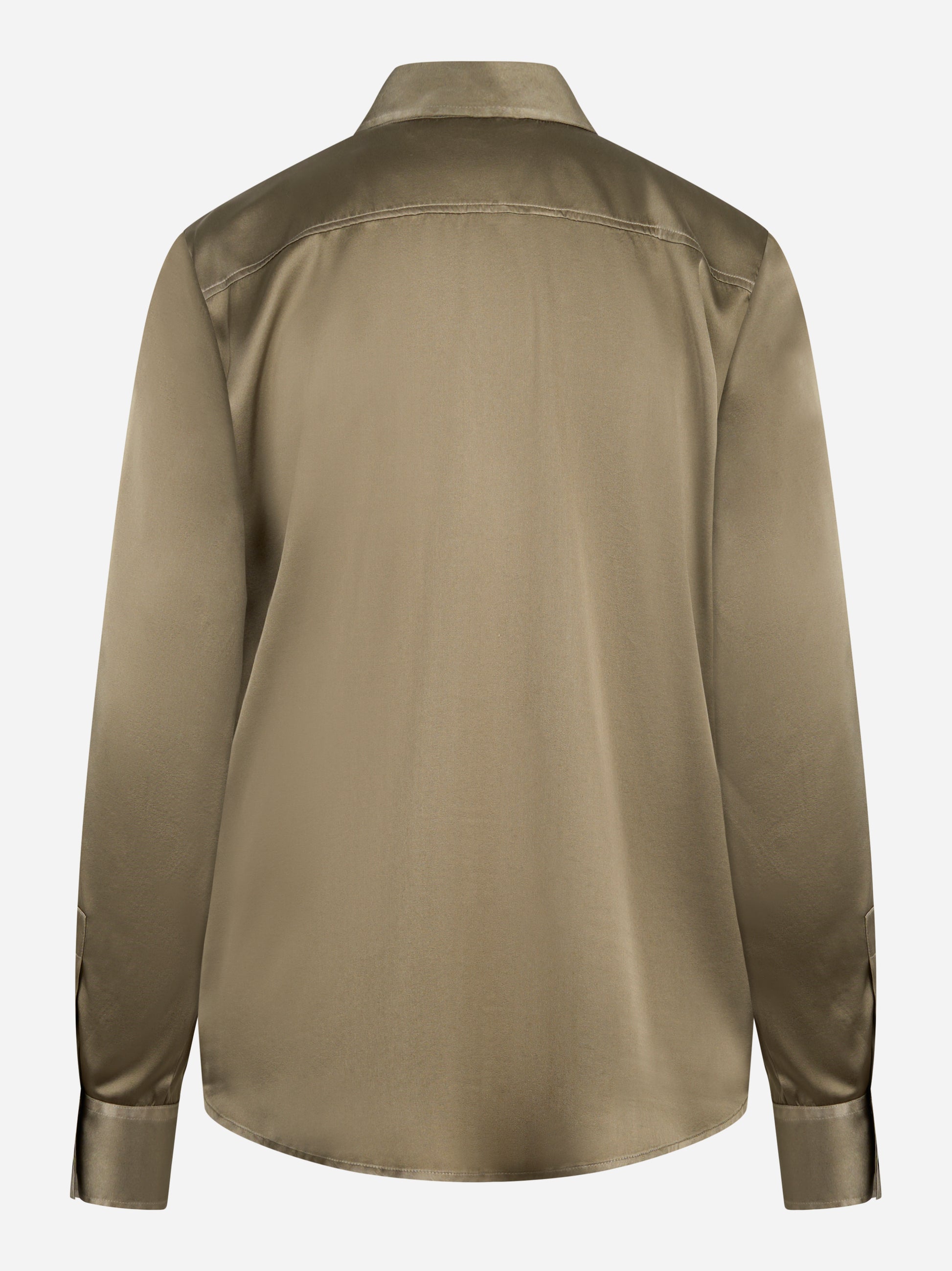 Camicia Chisone in seta stretch verde