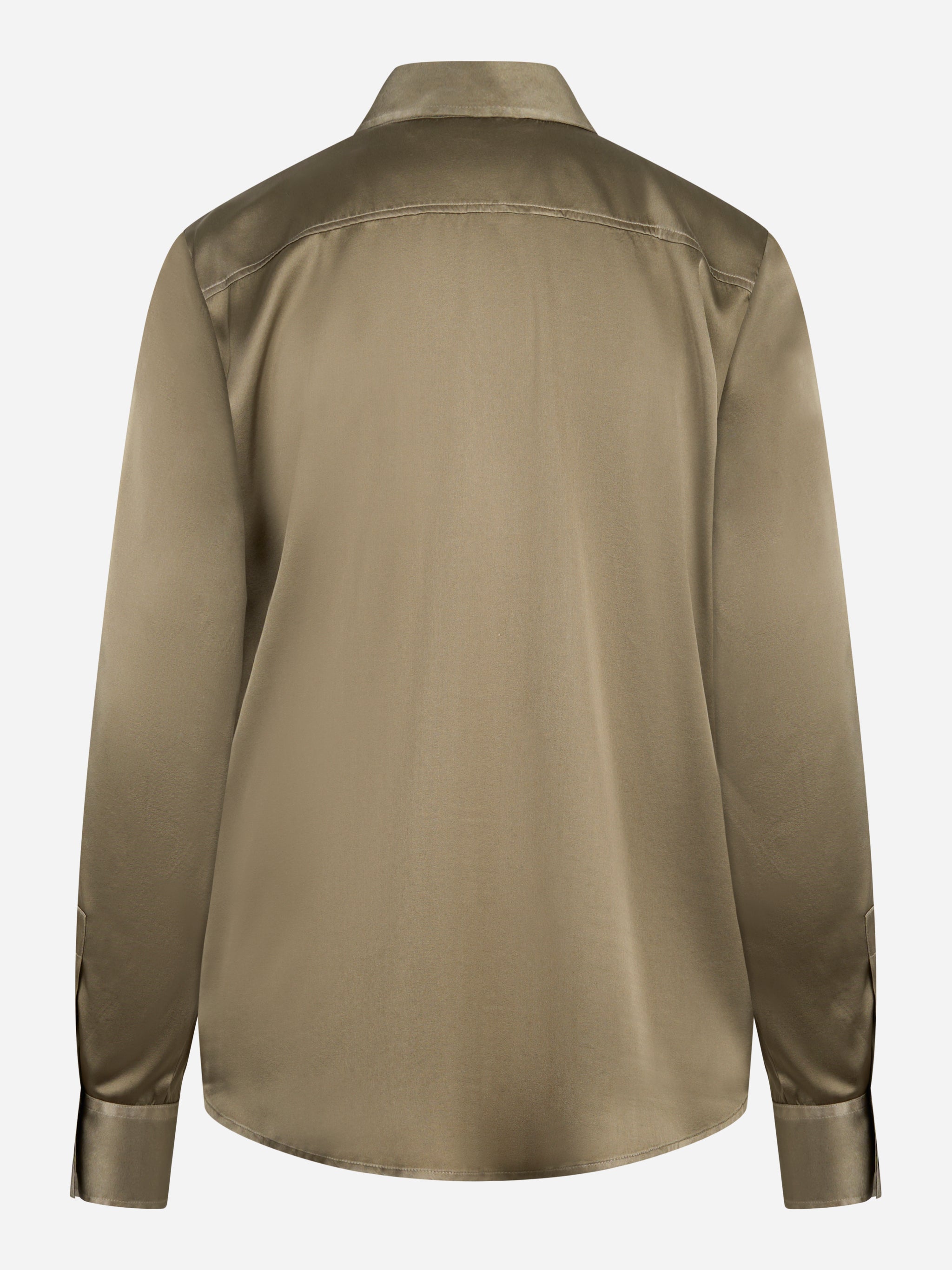 Camicia Chisone in seta stretch verde