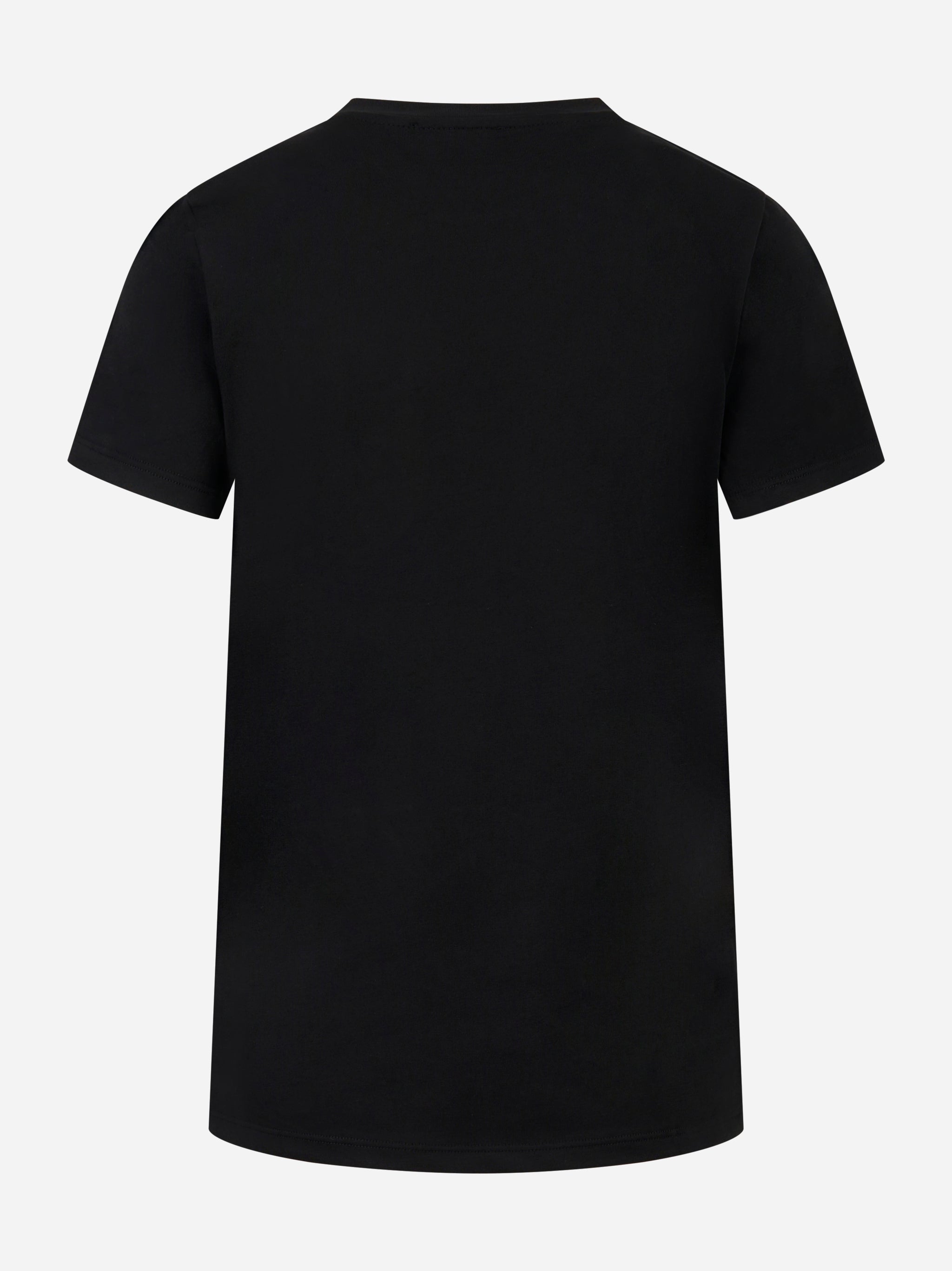 Black cotton jersey T-shirt