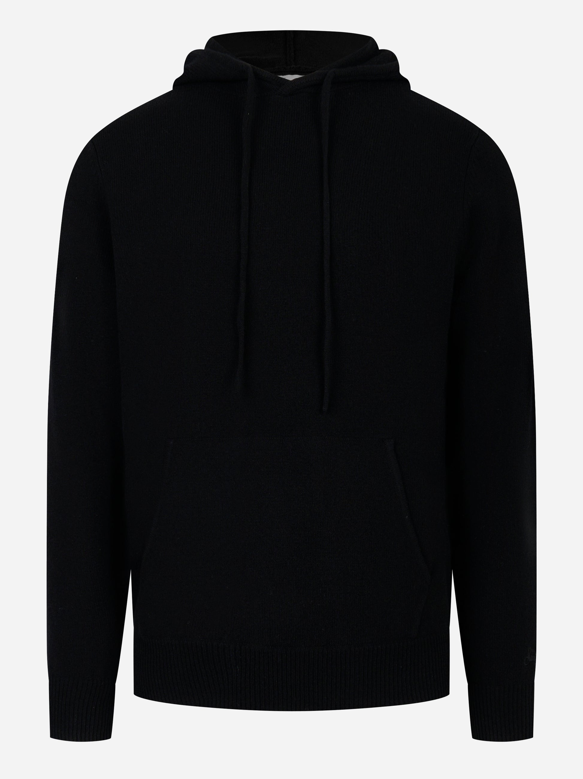 Maglia con cappuccio Mahony in lambswool Nera