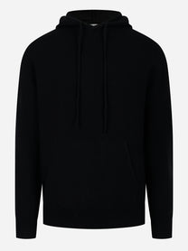 Maglia con cappuccio Mahony in lambswool Nera