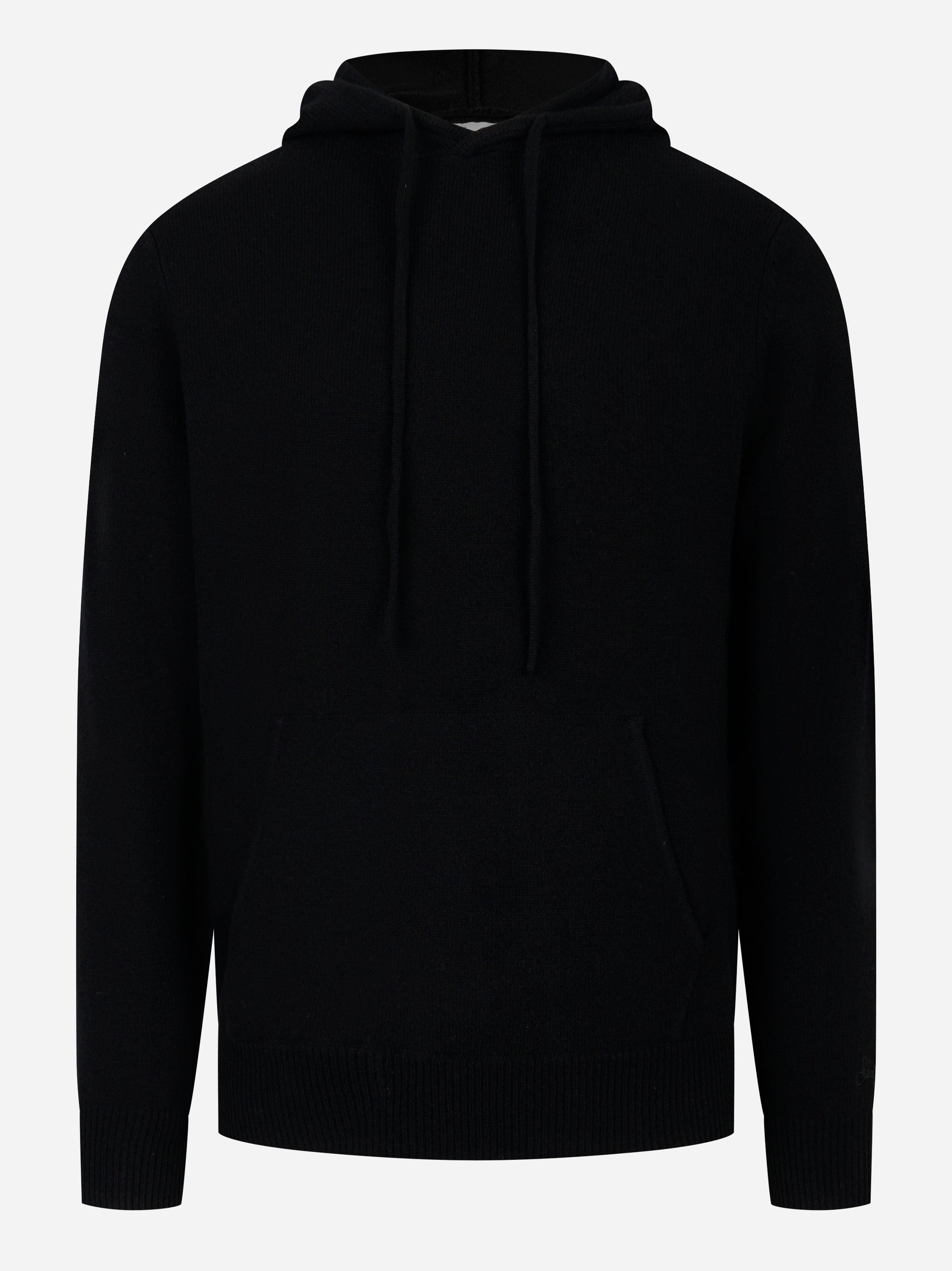 Maglia con cappuccio Mahony in lambswool Nera