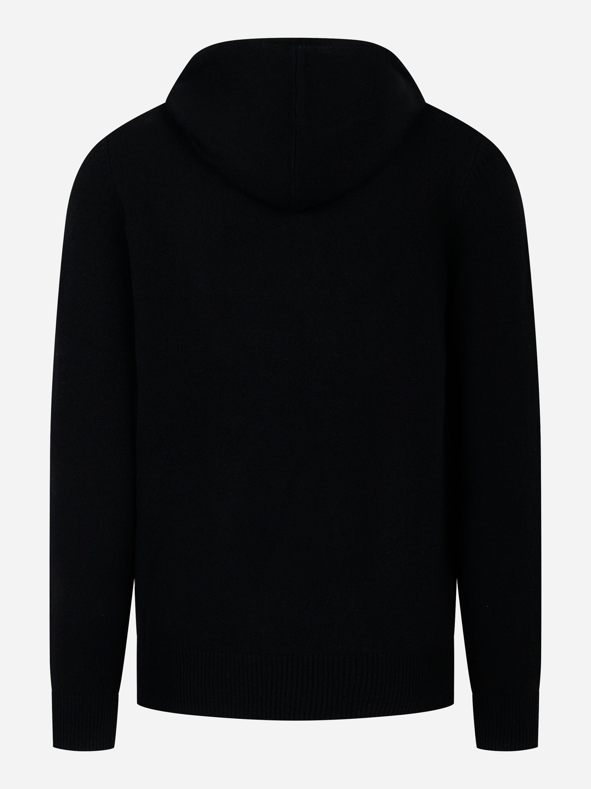Maglia con cappuccio Mahony in lambswool Nera
