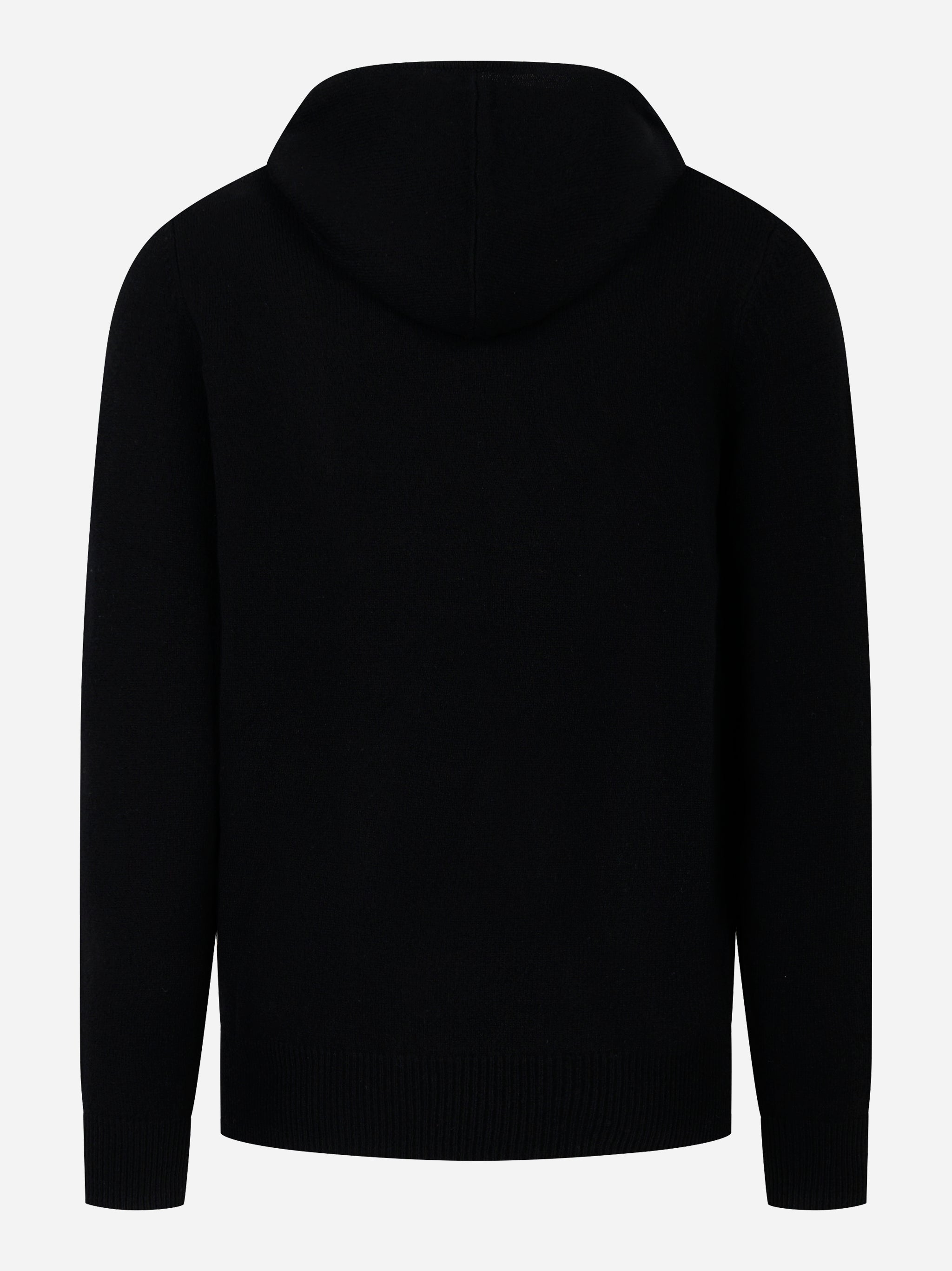 Maglia con cappuccio Mahony in lambswool Nera