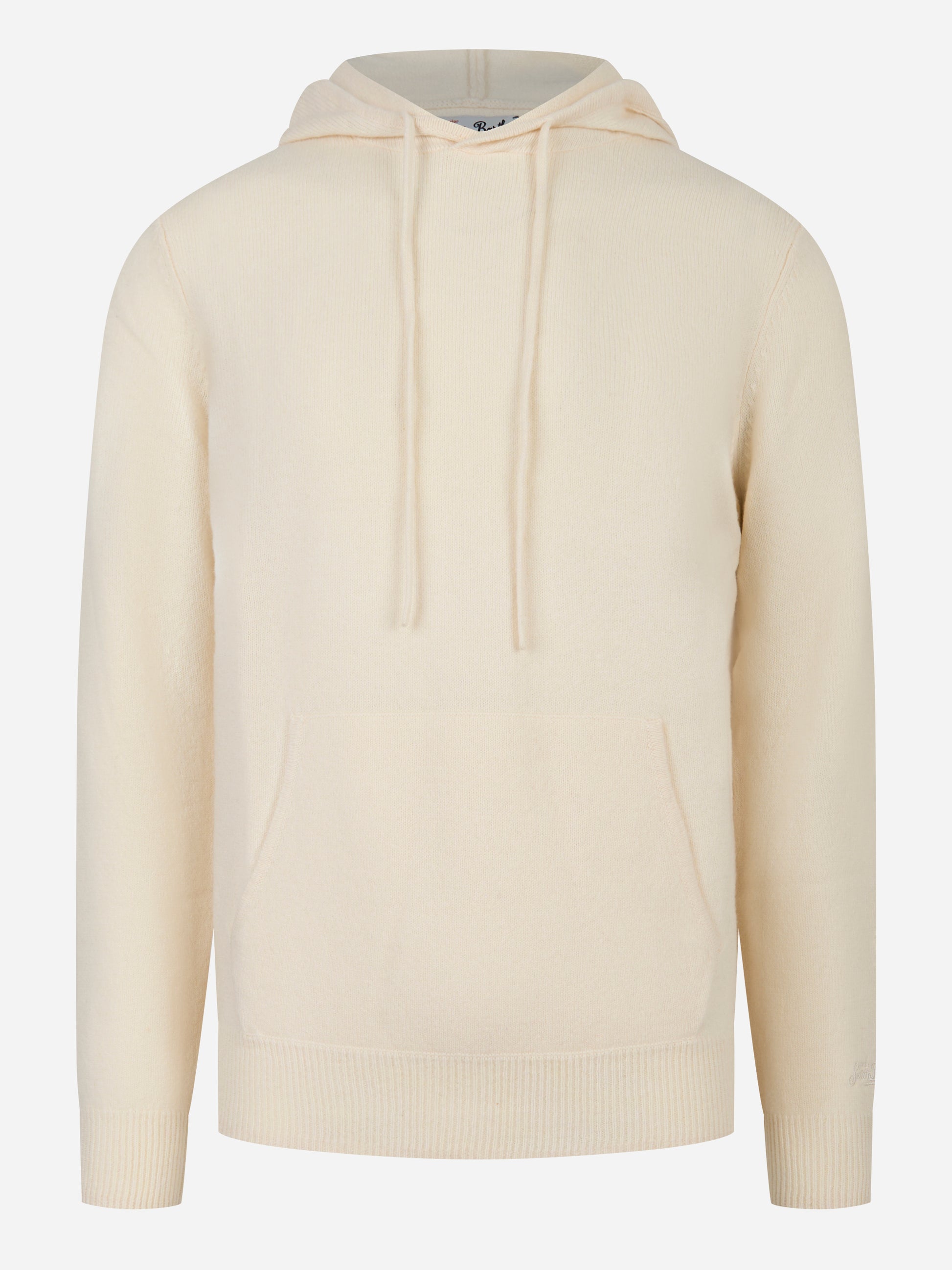 Maglia con cappuccio Mahony in lambswool Bianca