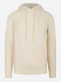 Maglia con cappuccio Mahony in lambswool Bianca