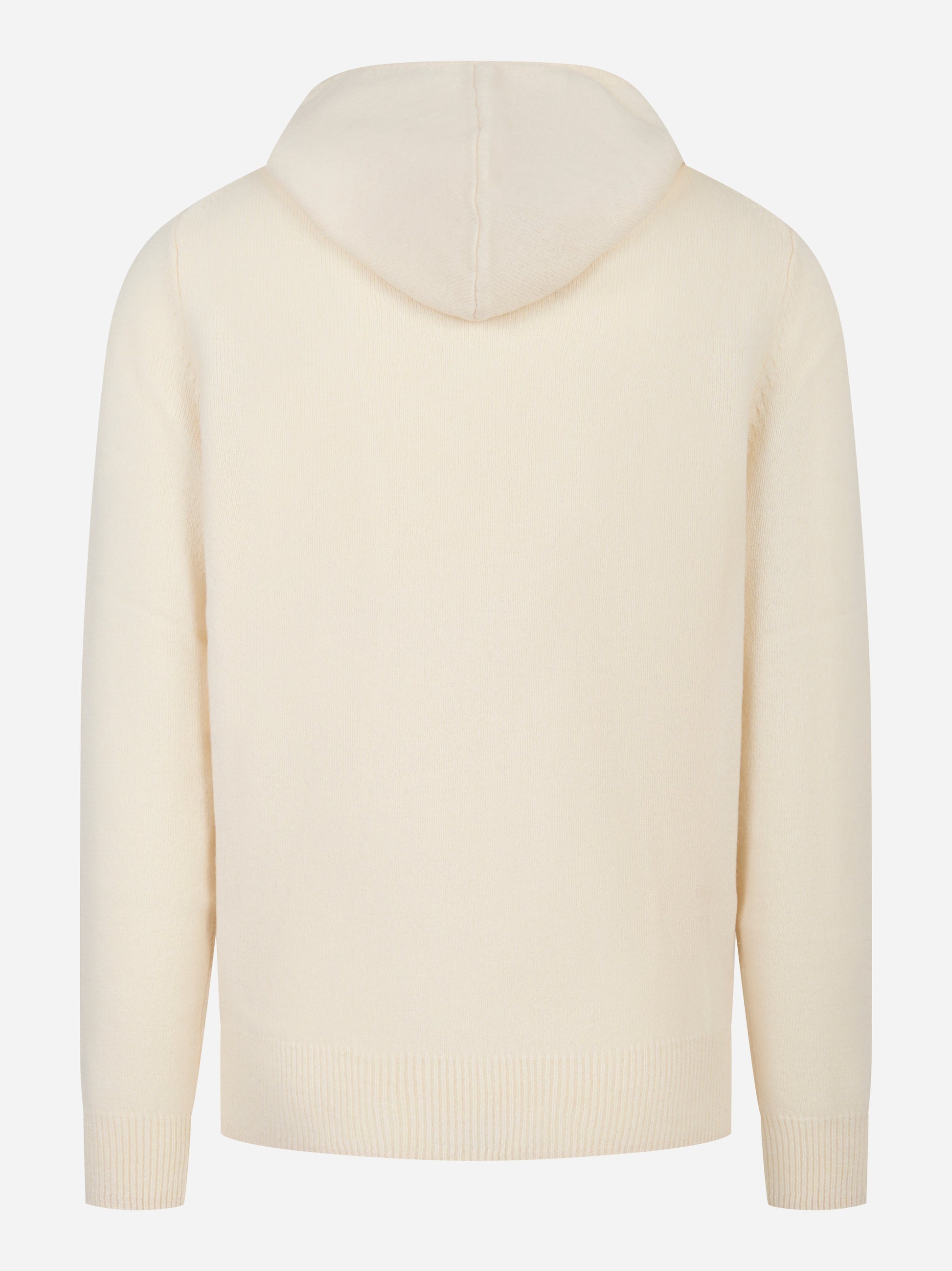 Maglia con cappuccio Mahony in lambswool Bianca