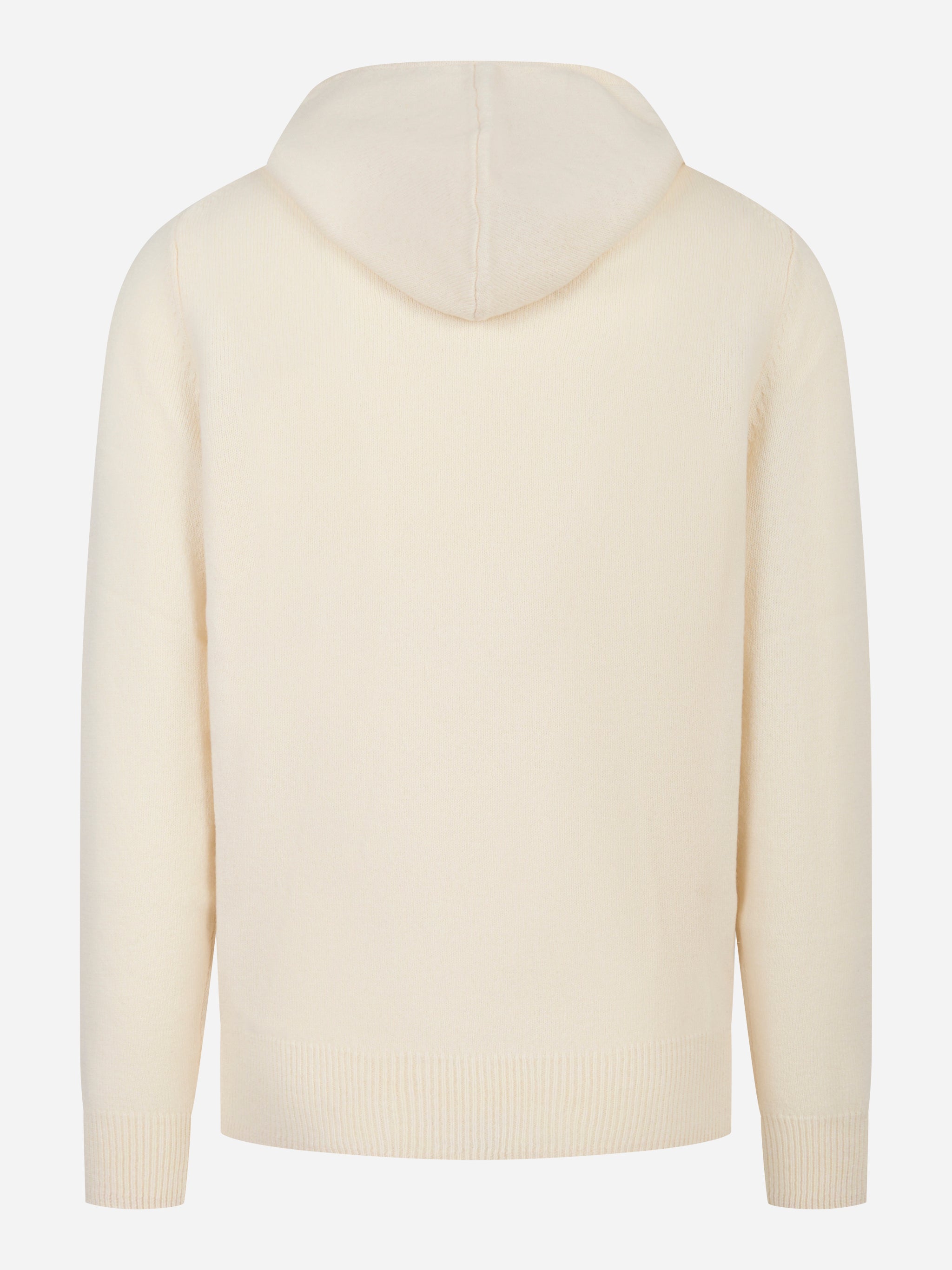 Maglia con cappuccio Mahony in lambswool Bianca