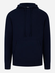 Maglia con cappuccio Mahony in lambswool Blu