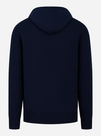 Maglia con cappuccio Mahony in lambswool Blu
