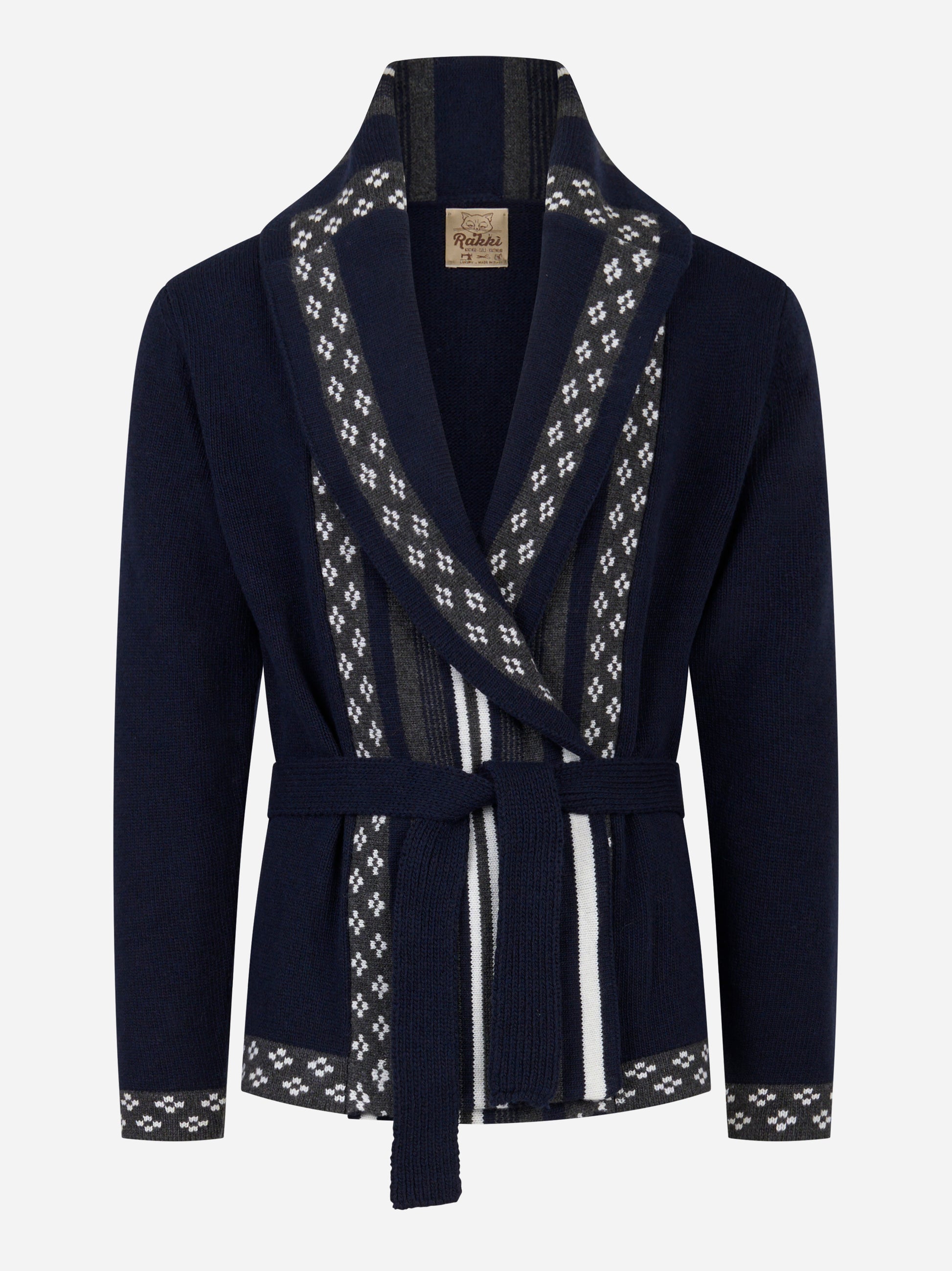 Giacca jacquard con cintura