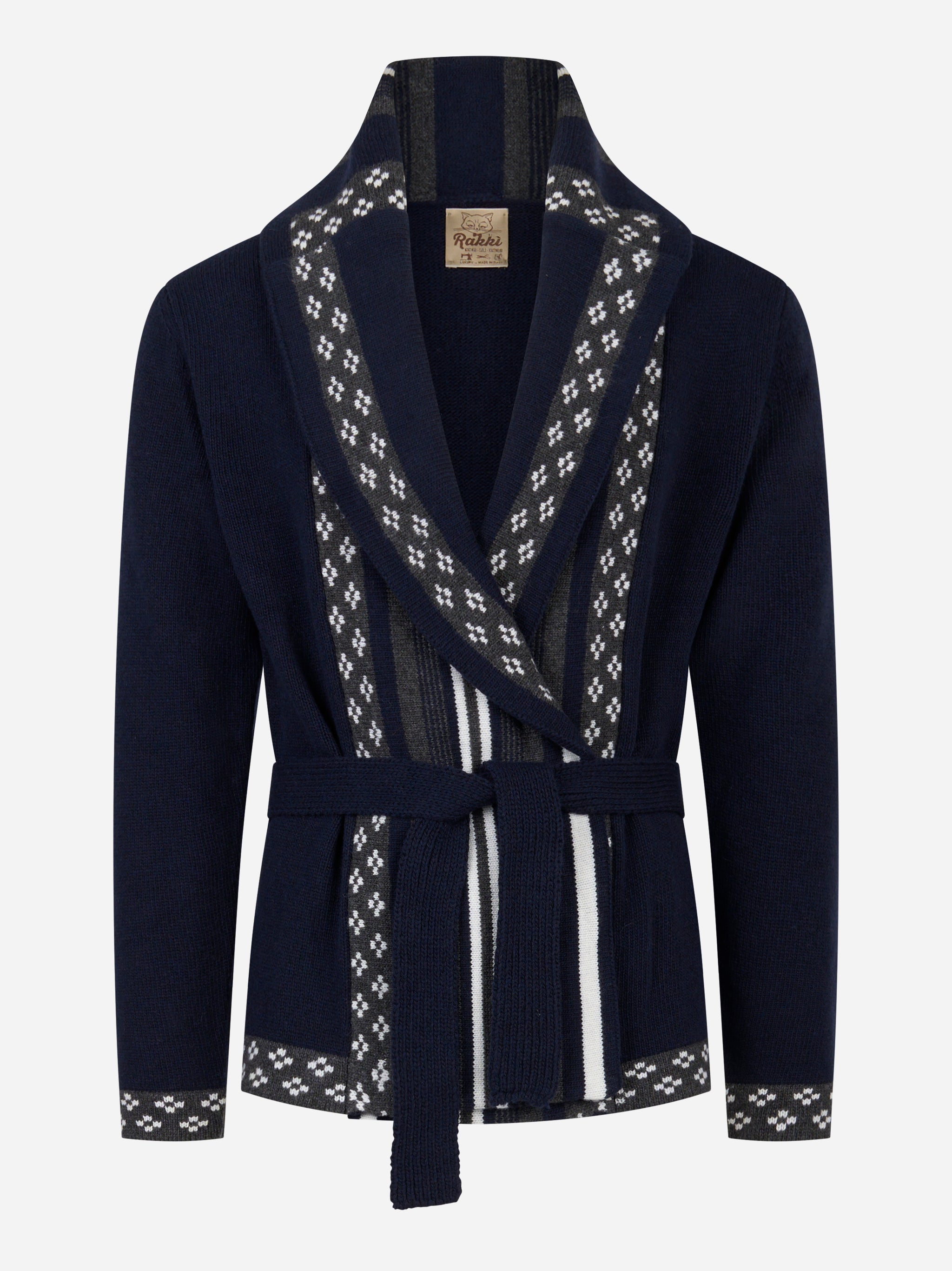 Giacca jacquard con cintura