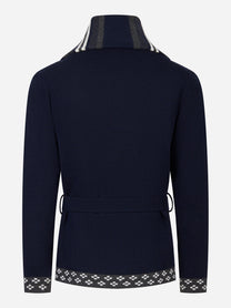 Giacca jacquard con cintura