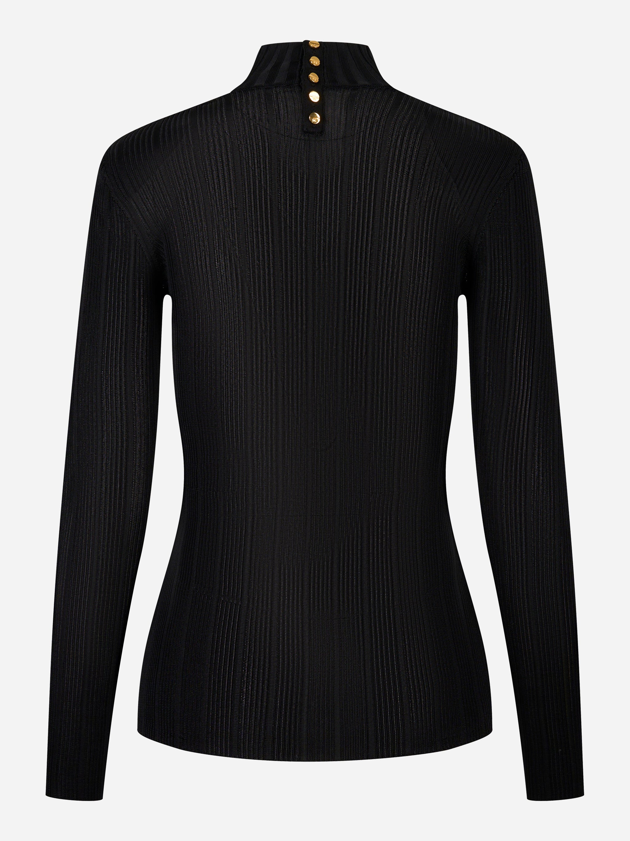 Elisabetta Franchi Maglia in filato di viscosa con dettagli logo MK22S56E2110