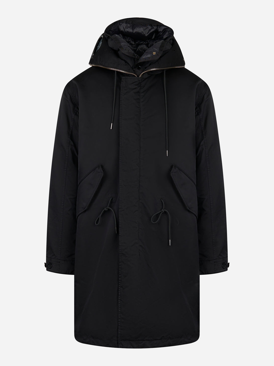 Parka in micro kei nero