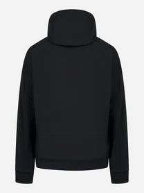 Giacca con cappuccio in soft shell nera