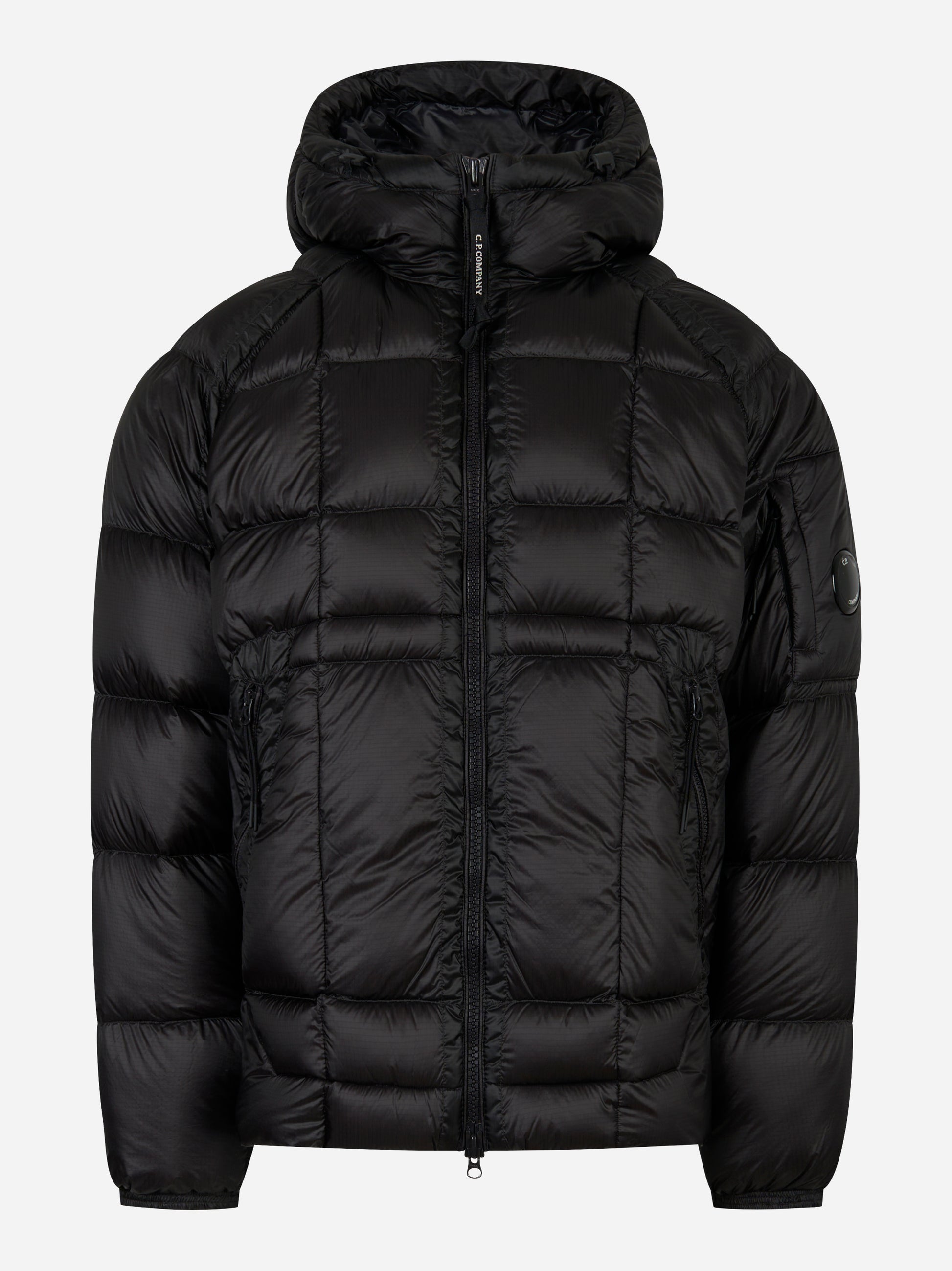 Piumino in DD-Shel con logo Nero