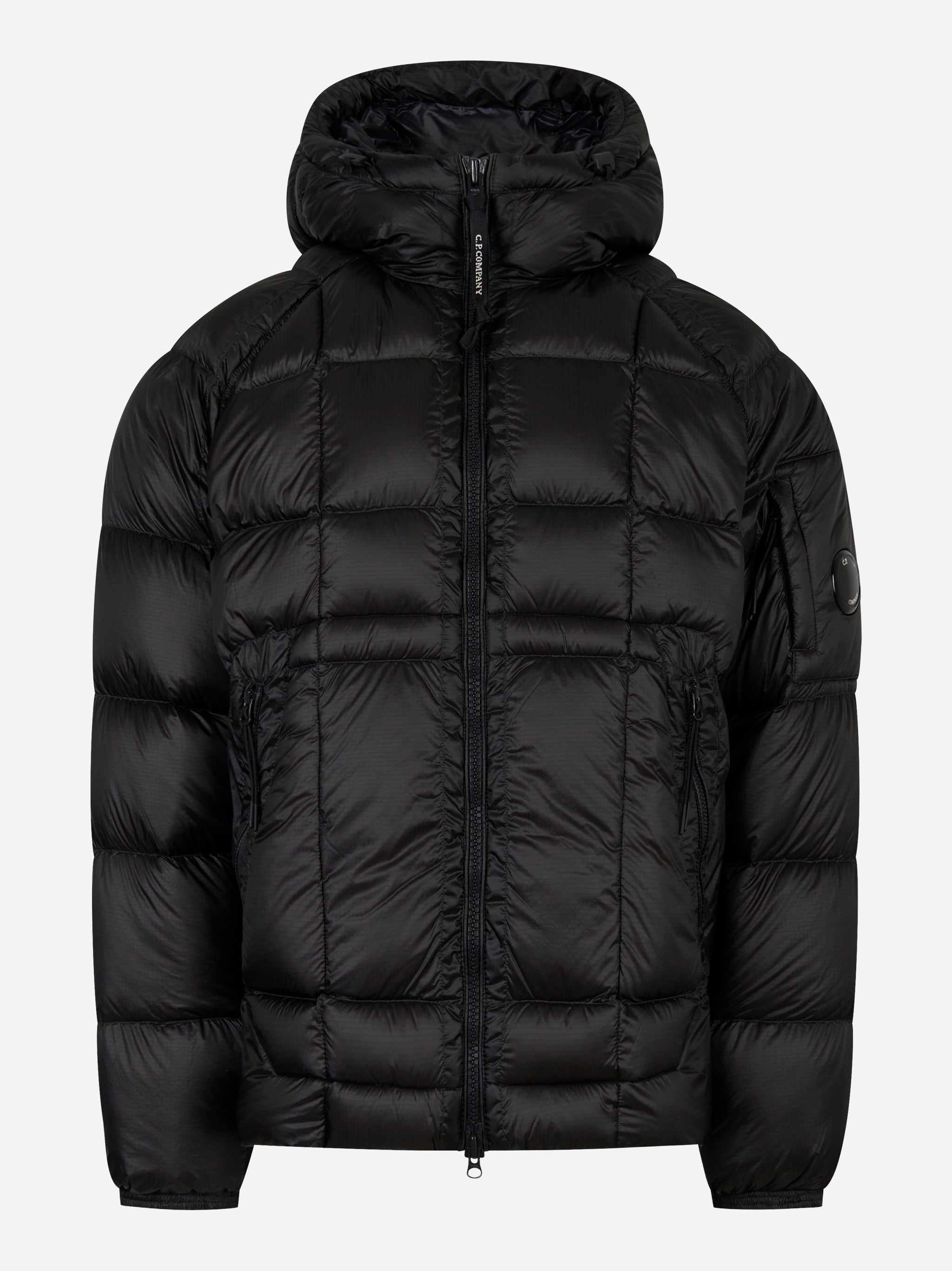Piumino in DD-Shel con logo Nero