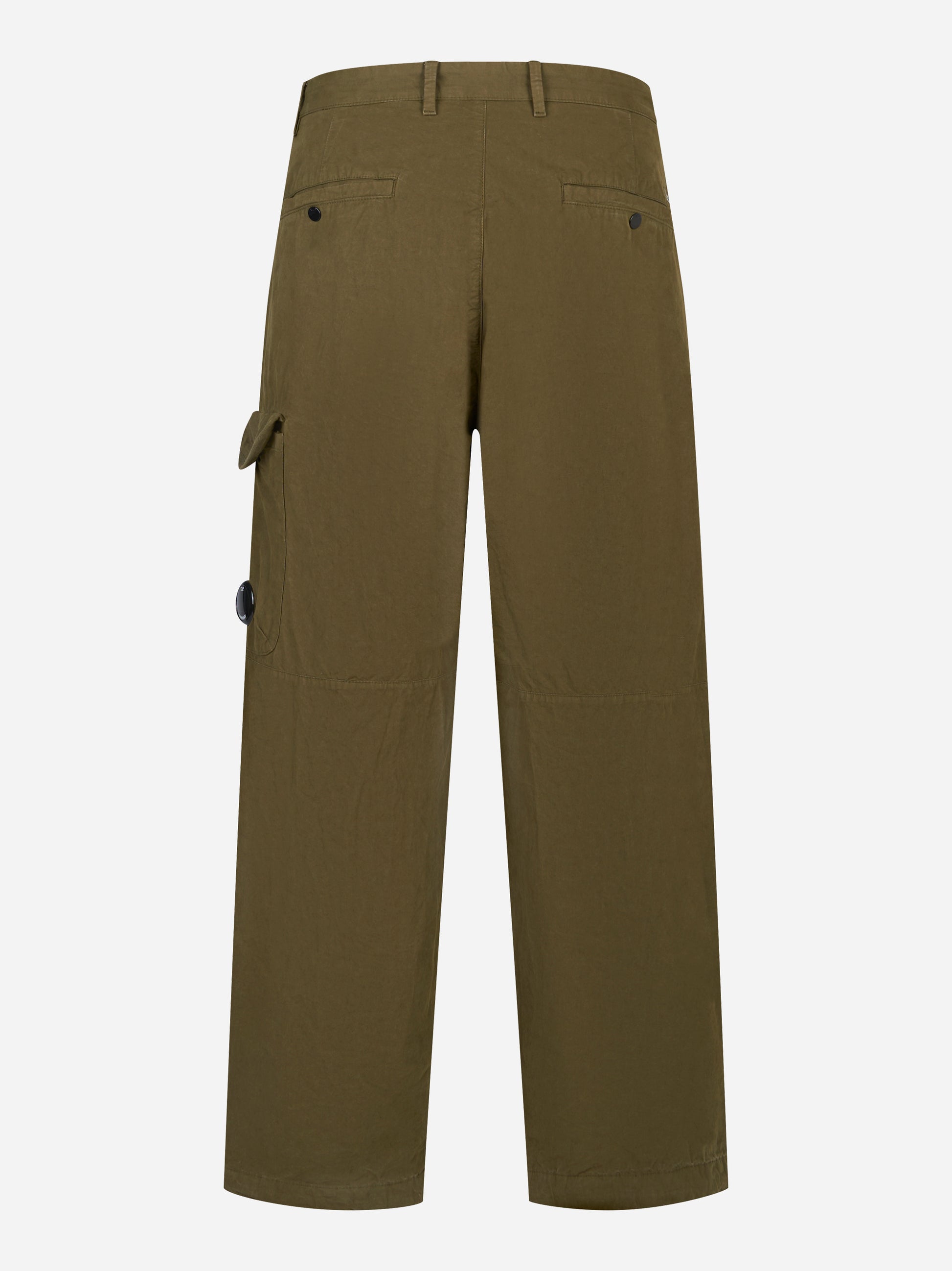 Pantalone cargo verde in microreps