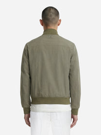 Bomber in nylon verde con zip