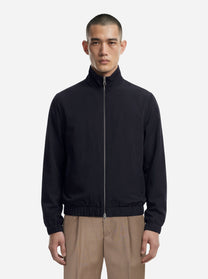 Bomber in nylon stretch blu
