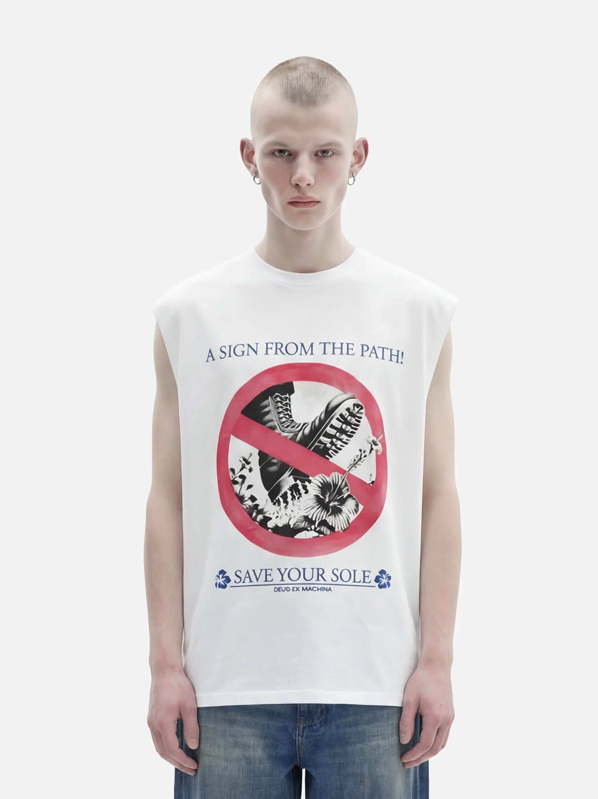 T-shirt Save Your Sole bianca