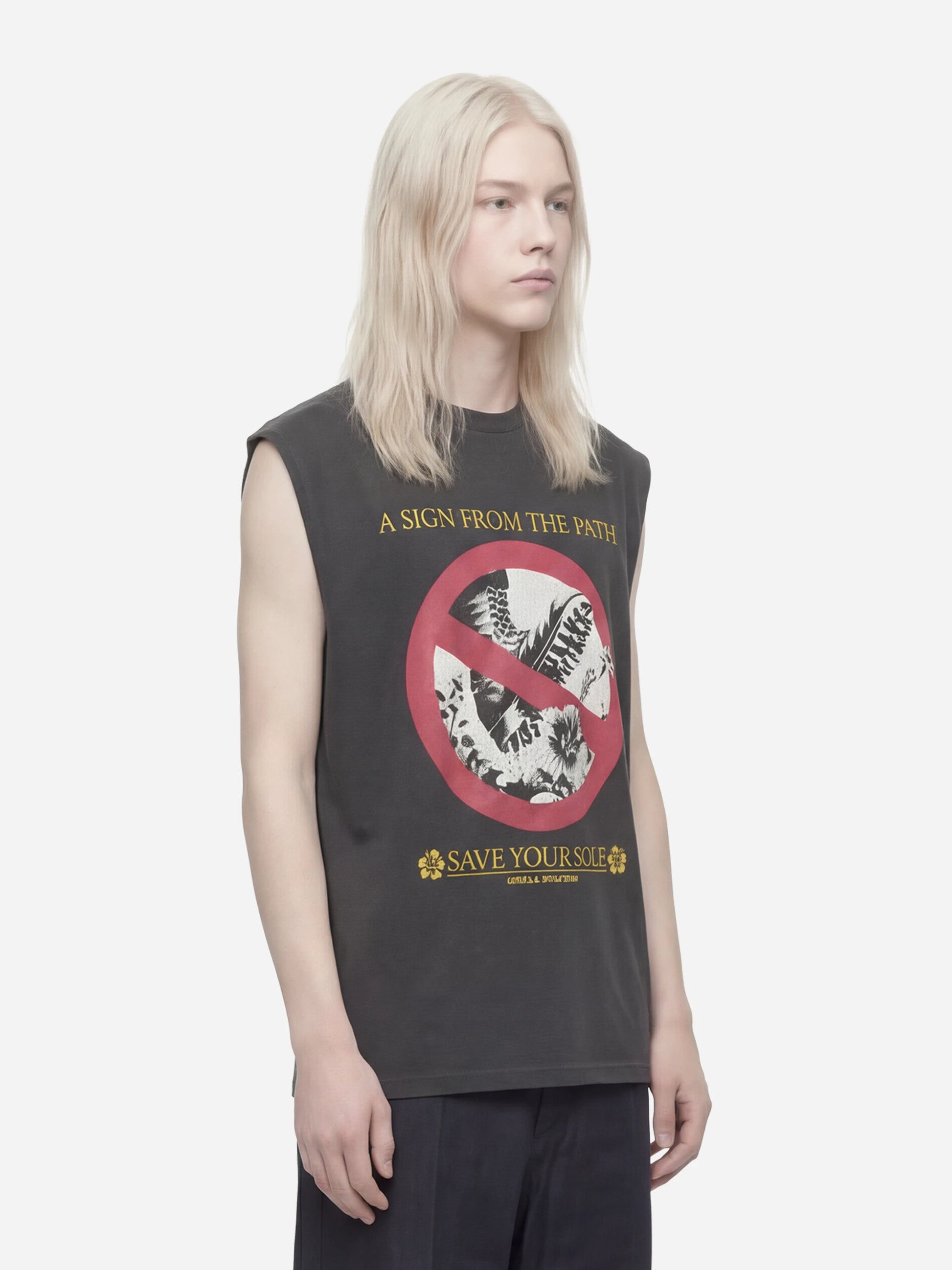 T-shirt Save Your Sole grigia