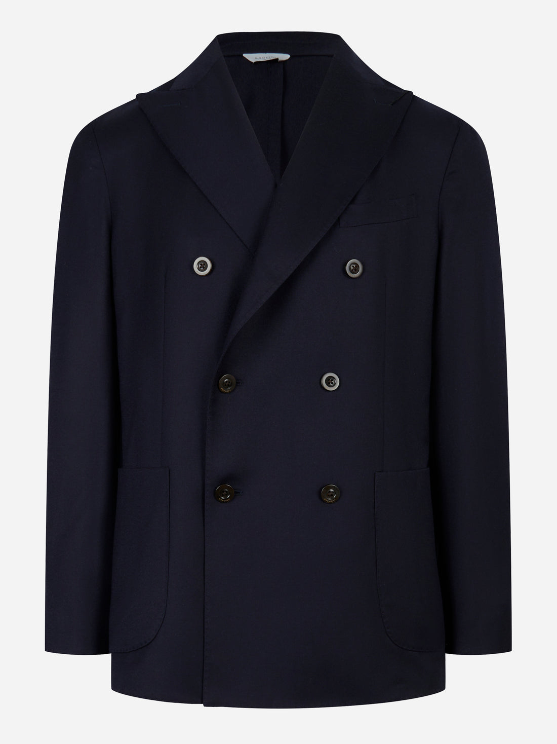 Blazer doppiopetto in lana e seta Blu