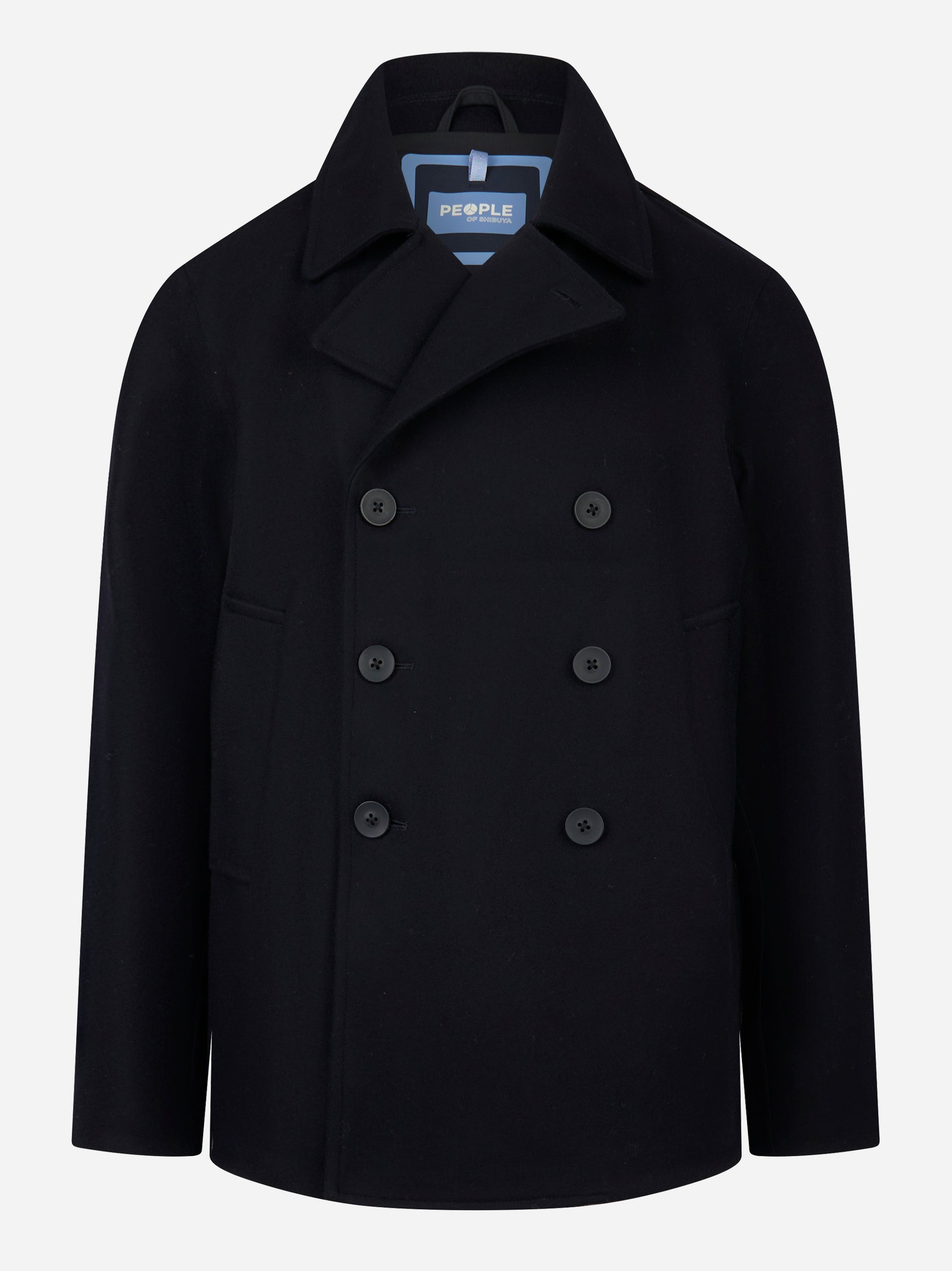 Peacoat sfoderato in lana cashmere Blu