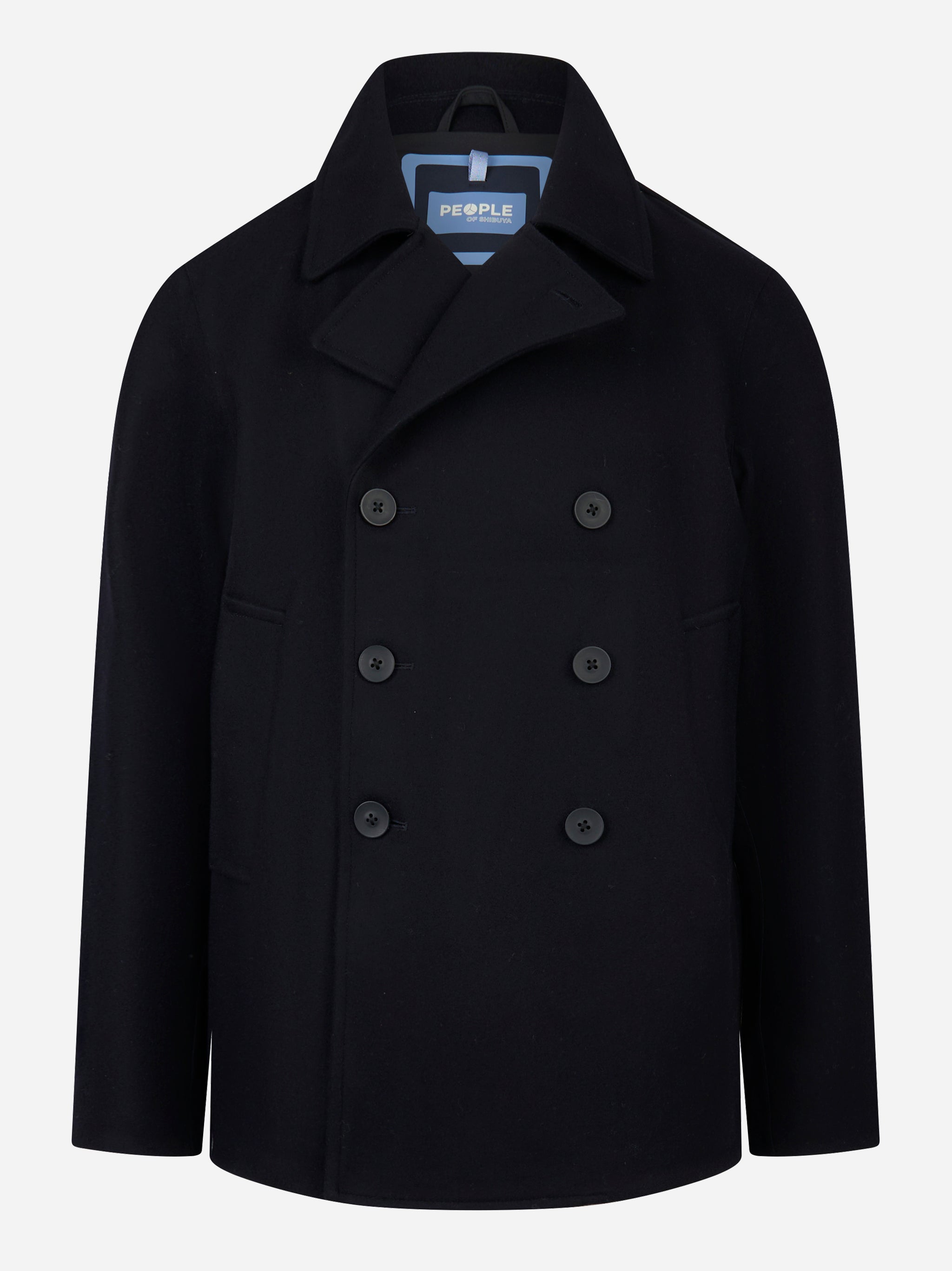 Peacoat sfoderato in lana cashmere Blu