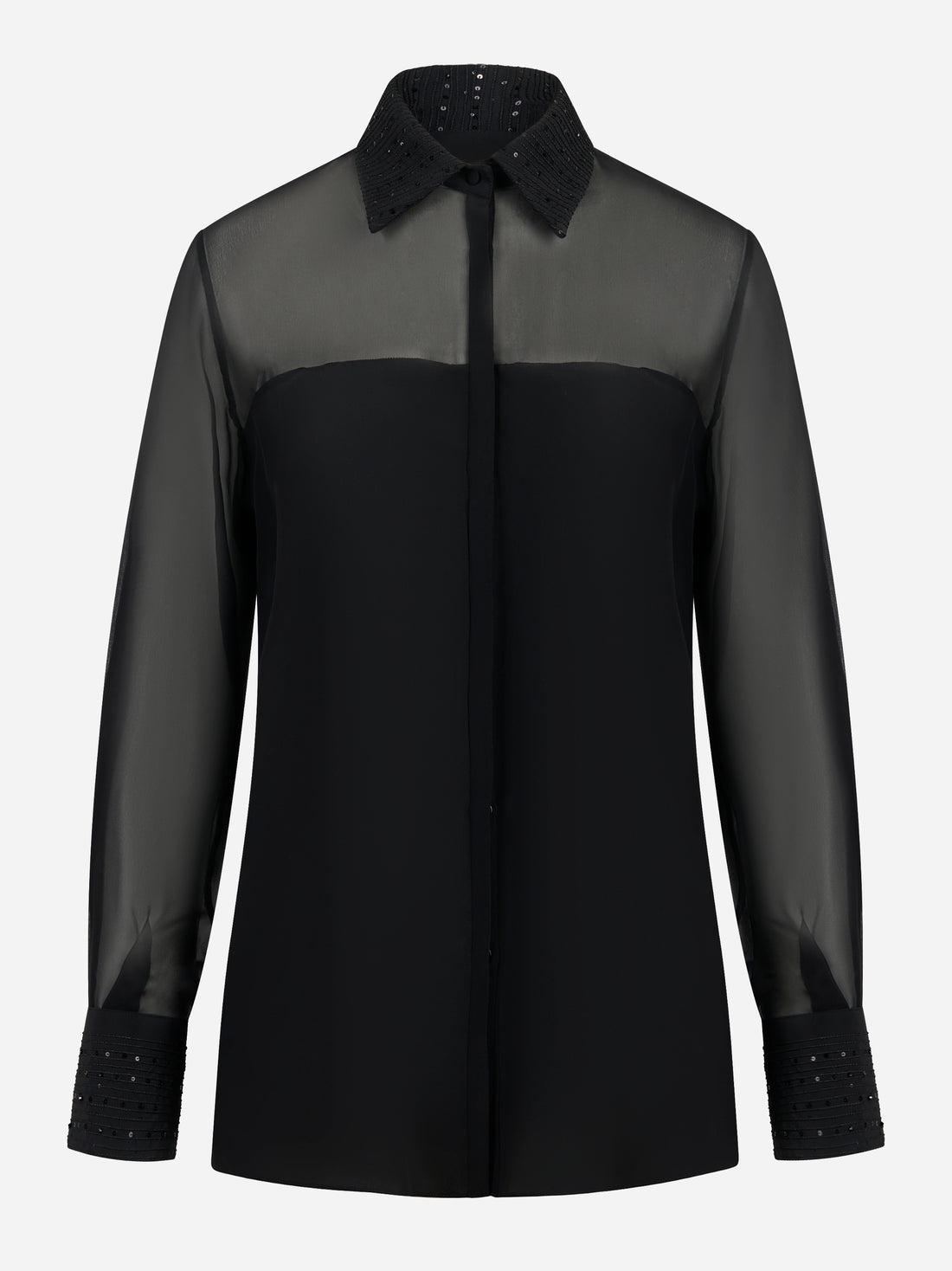 Camicia nera Cup-cake in seta