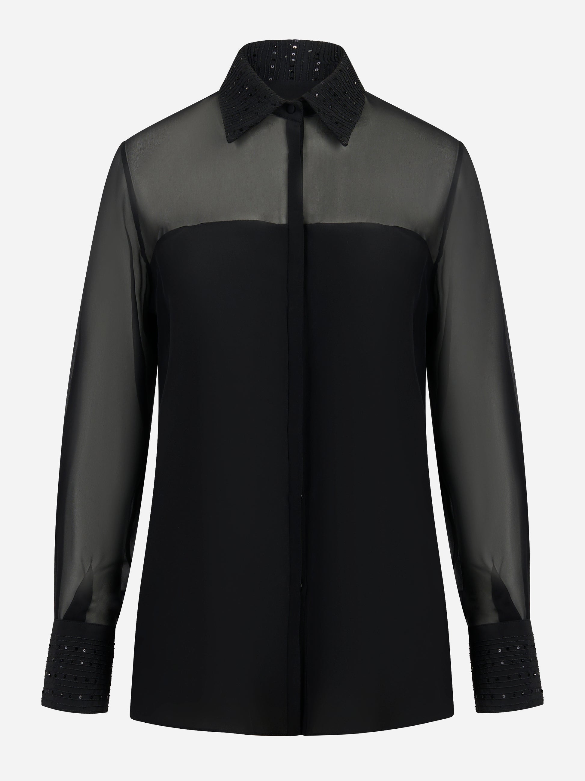 Camicia nera Cup-cake in seta