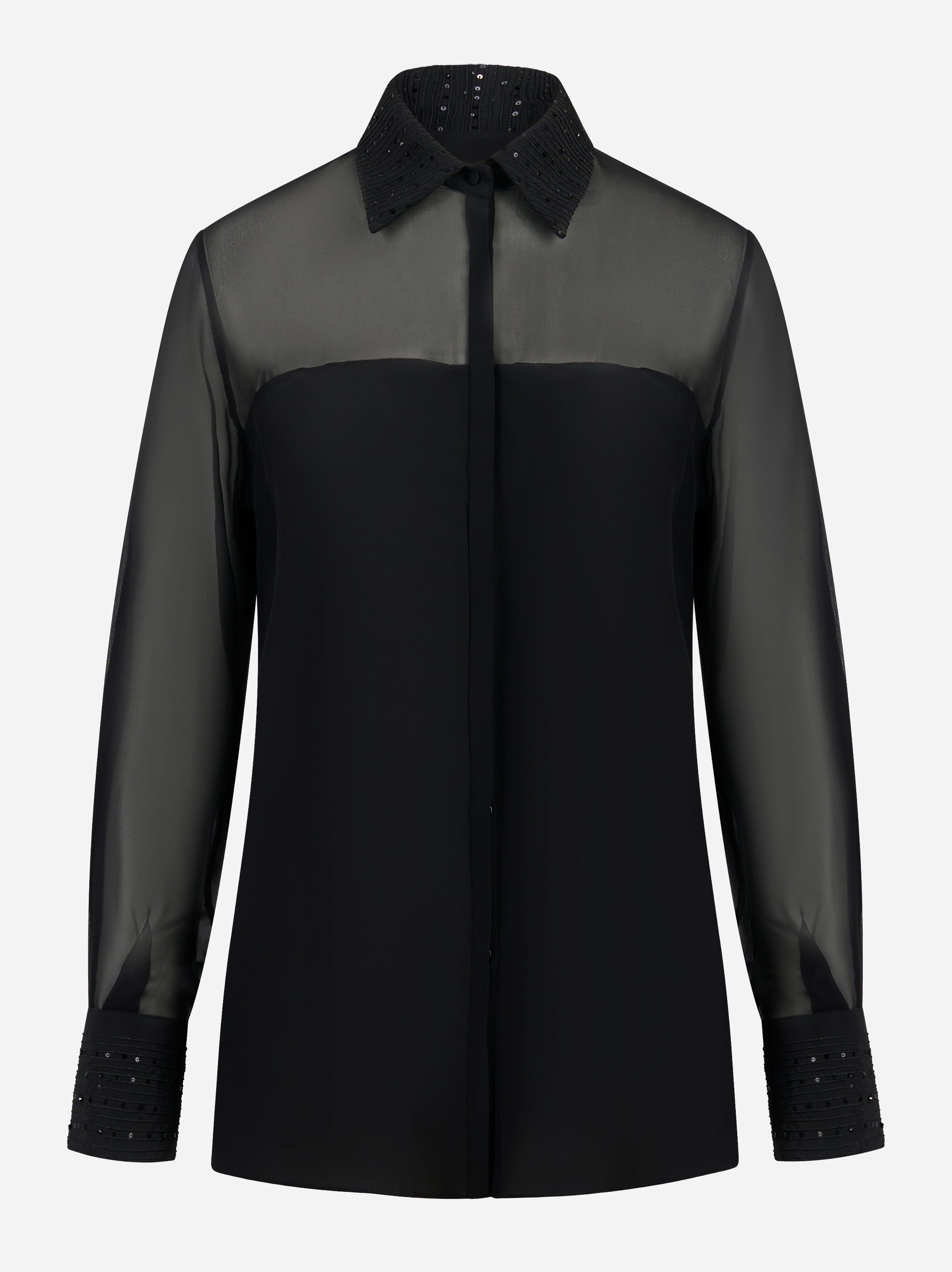 Camicia nera Cup-cake in seta