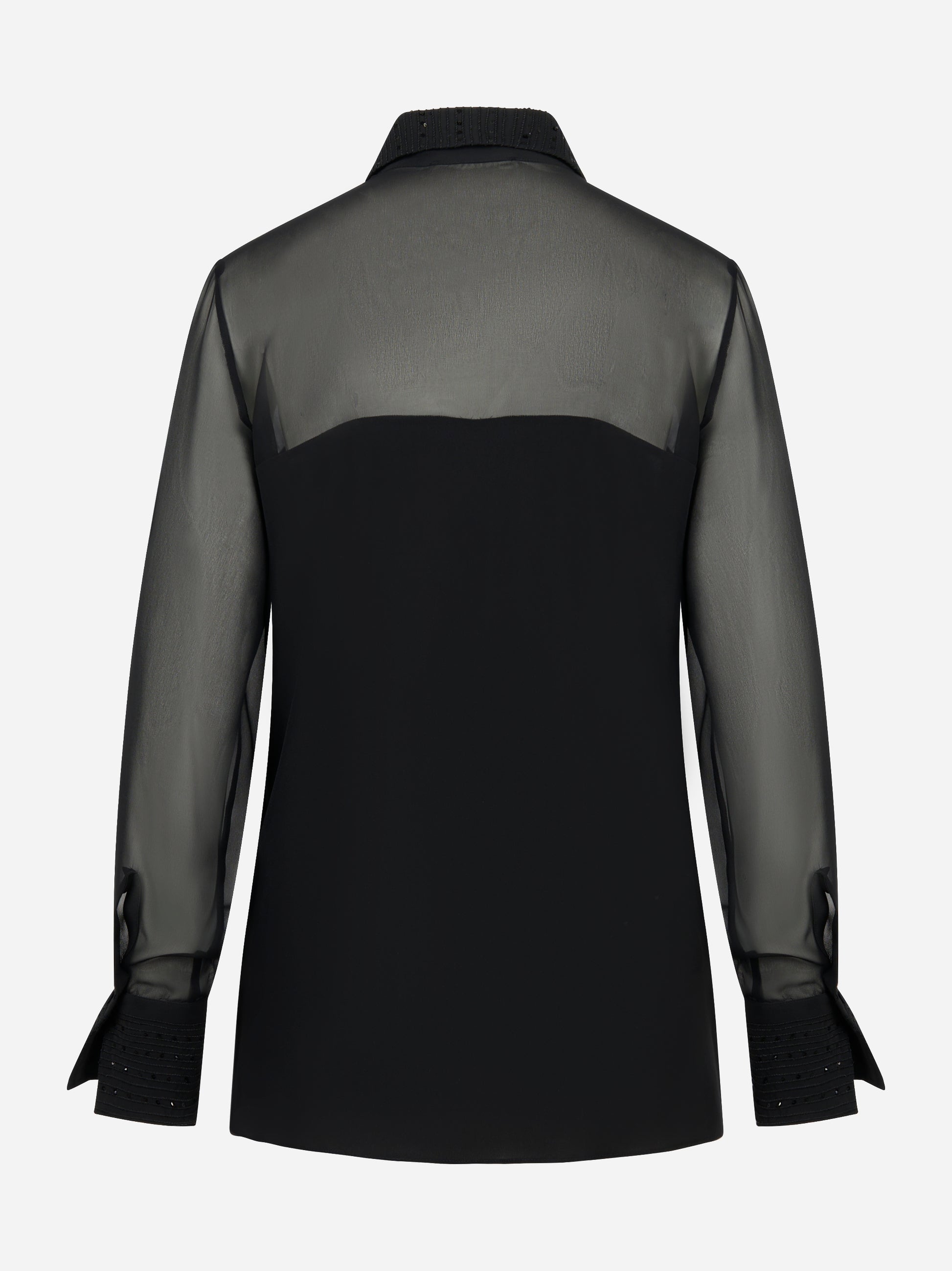 Camicia nera Cup-cake in seta