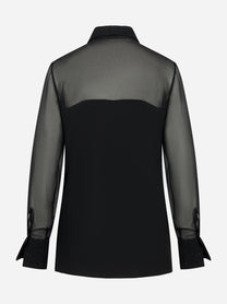 Camicia nera Cup-cake in seta