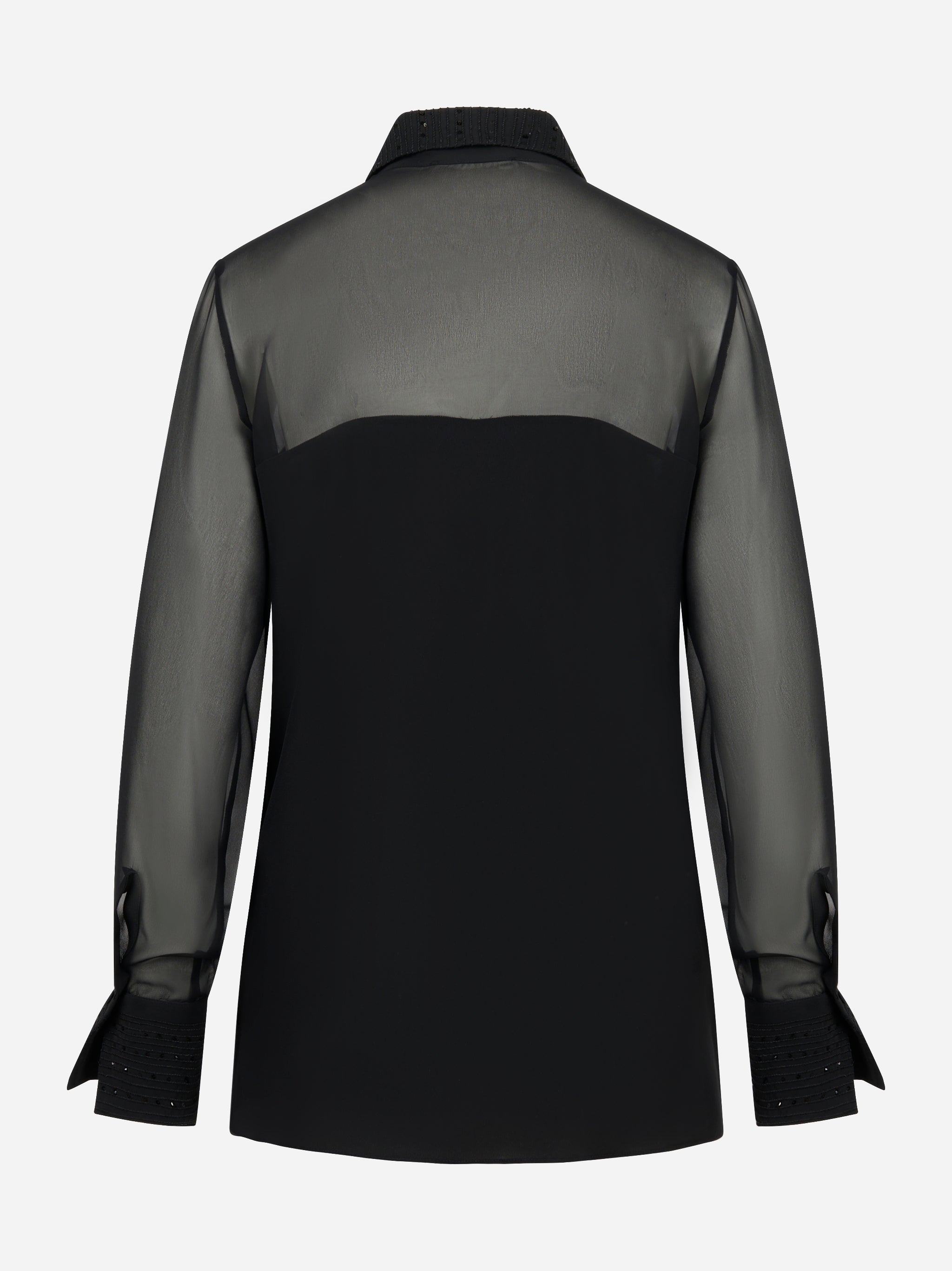 Camicia nera Cup-cake in seta