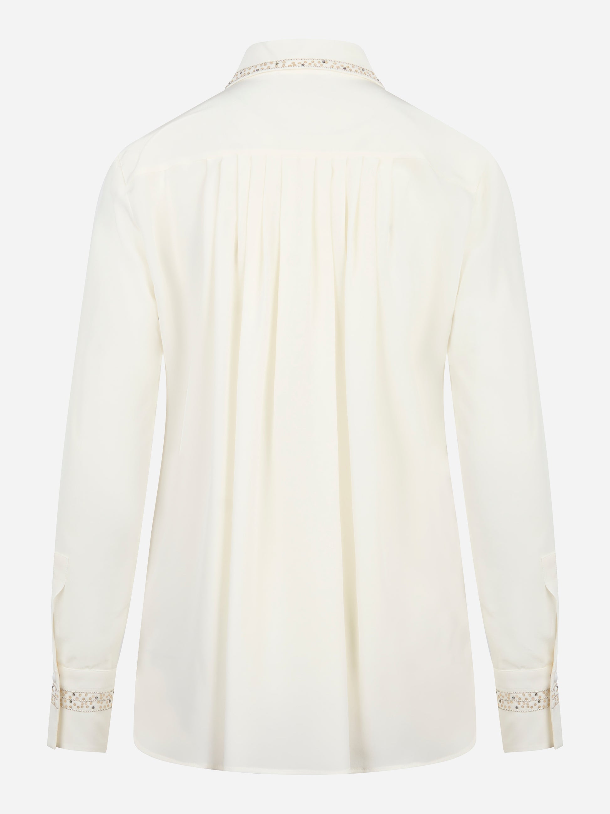 Camicia Croissant in seta bianca