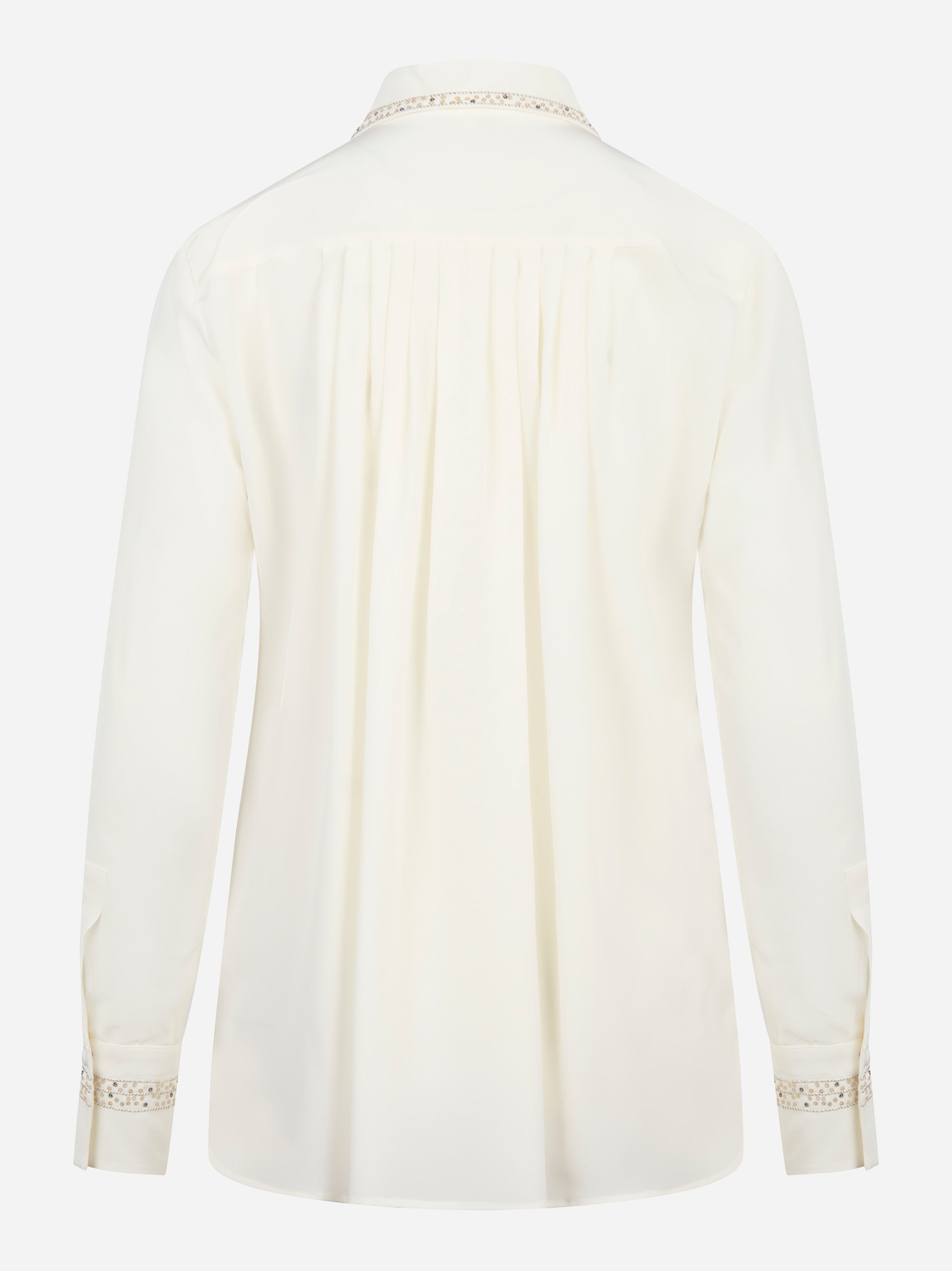 Camicia Croissant in seta bianca