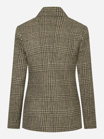 Blazer doppiopetto verde con motivo check