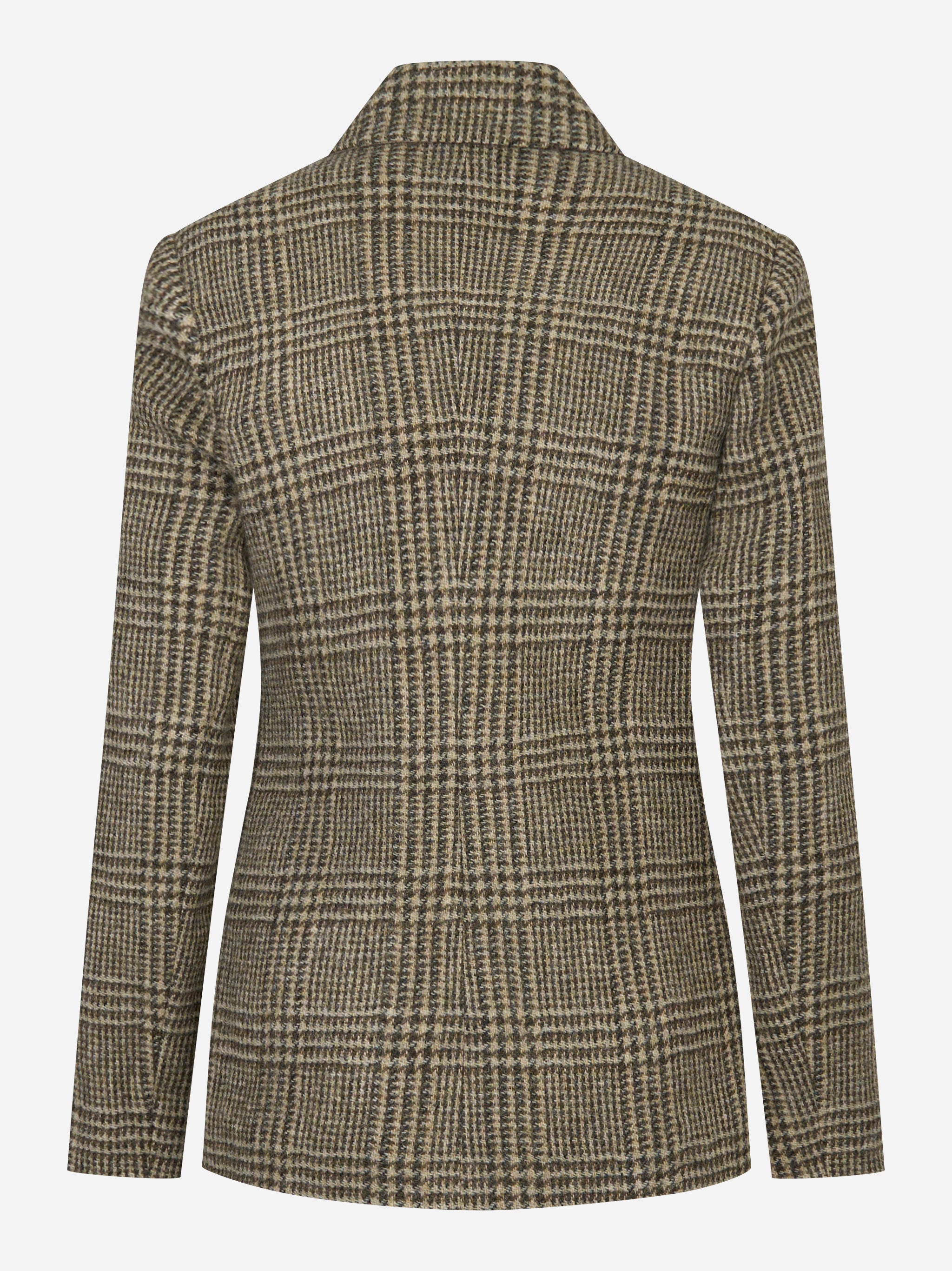 Blazer doppiopetto verde con motivo check